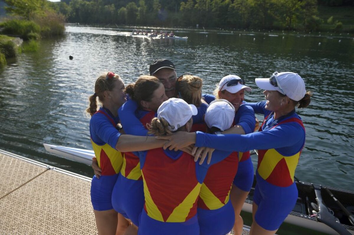 GALERIE FOTO + VIDEO "Ne vedem la Rio! Hai, România!" » Cum au reacționat fetele din barca de 8+1 după calificarea la JO