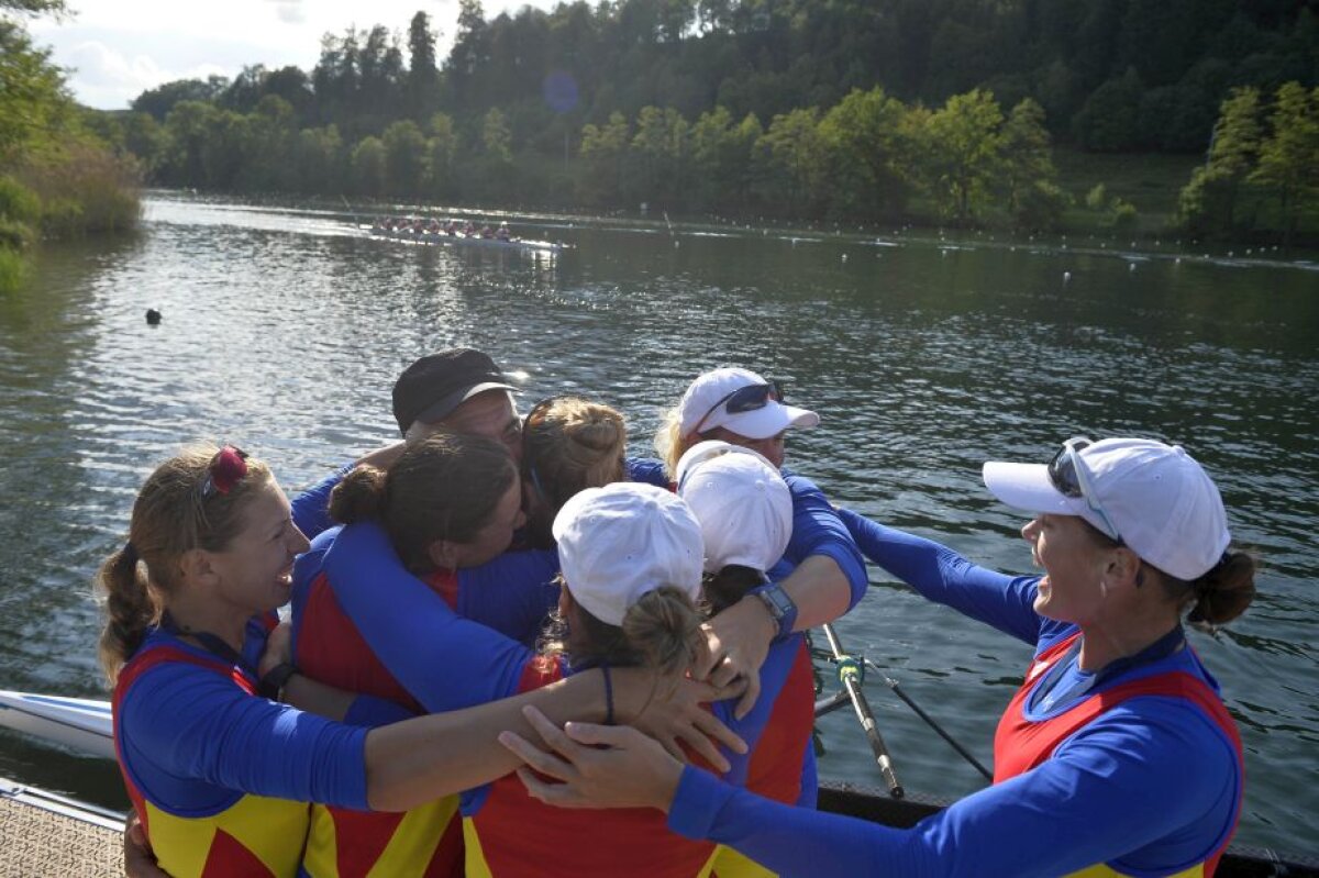 GALERIE FOTO + VIDEO "Ne vedem la Rio! Hai, România!" » Cum au reacționat fetele din barca de 8+1 după calificarea la JO