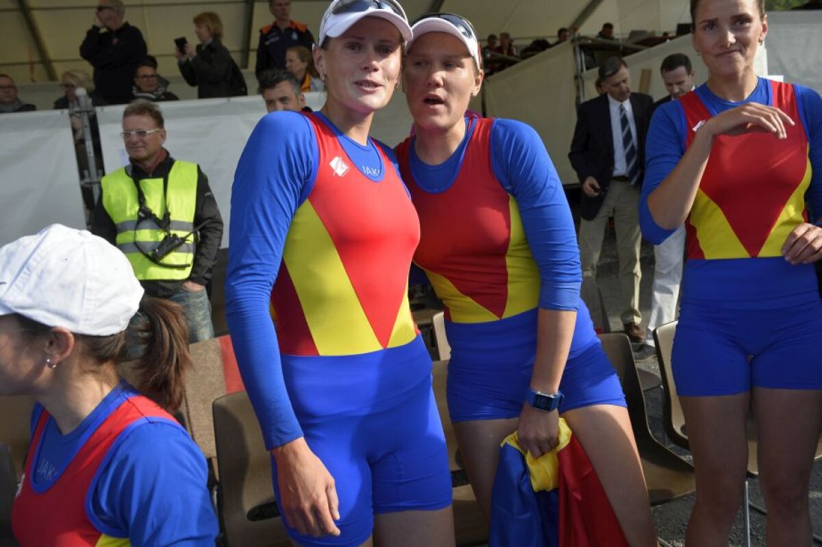 GALERIE FOTO + VIDEO "Ne vedem la Rio! Hai, România!" » Cum au reacționat fetele din barca de 8+1 după calificarea la JO