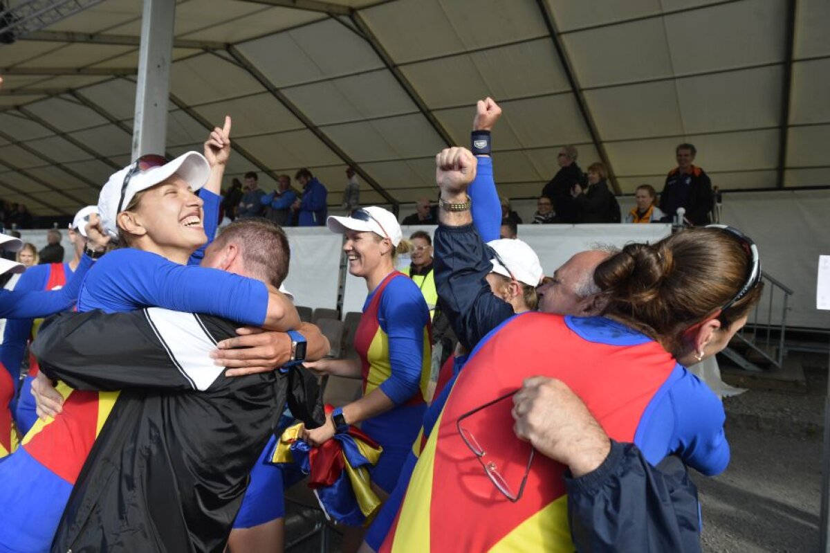 GALERIE FOTO + VIDEO "Ne vedem la Rio! Hai, România!" » Cum au reacționat fetele din barca de 8+1 după calificarea la JO