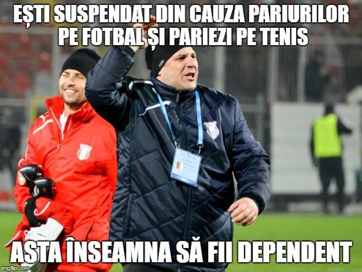 FOTO 4 meme-uri de senzație după ce Marius Șumudică a fost surprins din nou la pariuri 