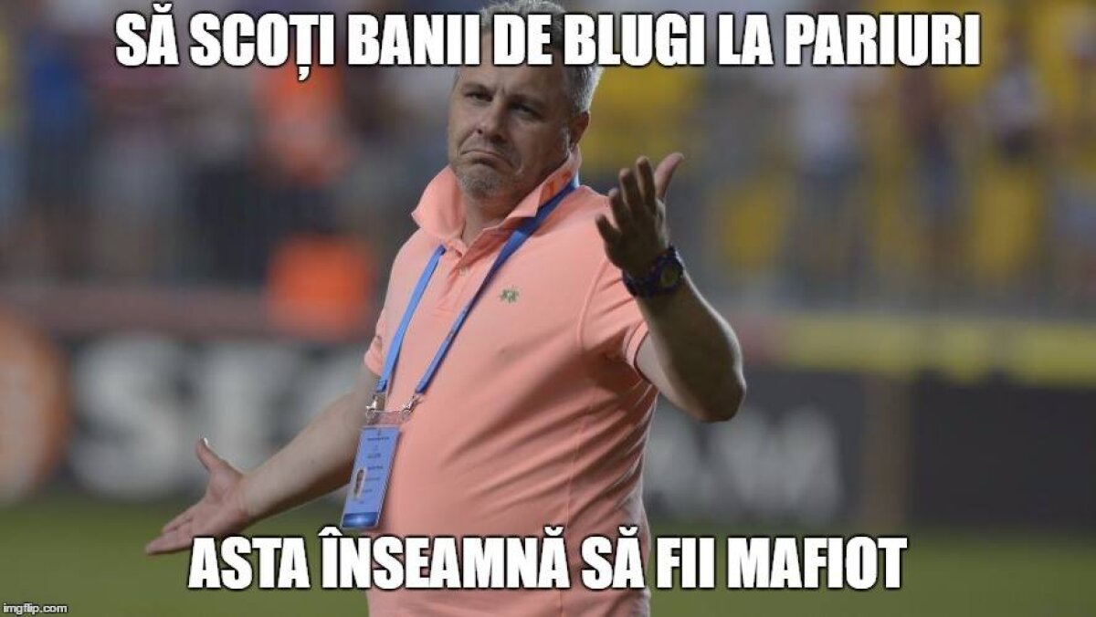 FOTO 4 meme-uri de senzație după ce Marius Șumudică a fost surprins din nou la pariuri 