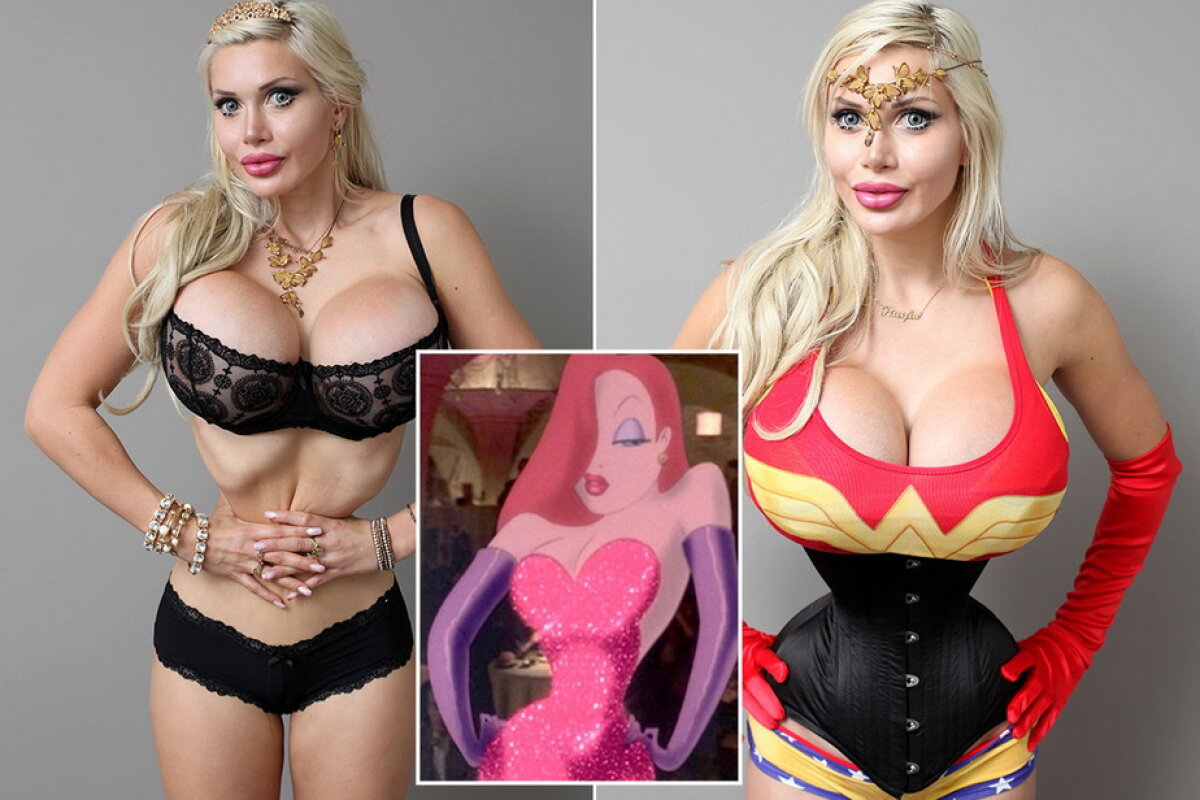 Imagini şocante cu femeia care şi-a scos şase coaste pentru a arăta ca Jessica Rabbit