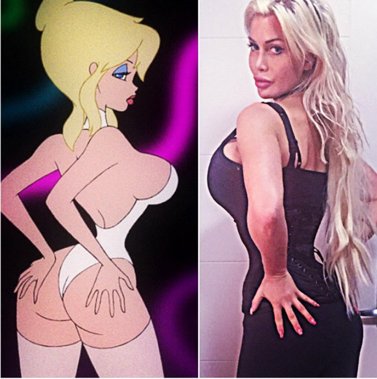Imagini şocante cu femeia care şi-a scos şase coaste pentru a arăta ca Jessica Rabbit