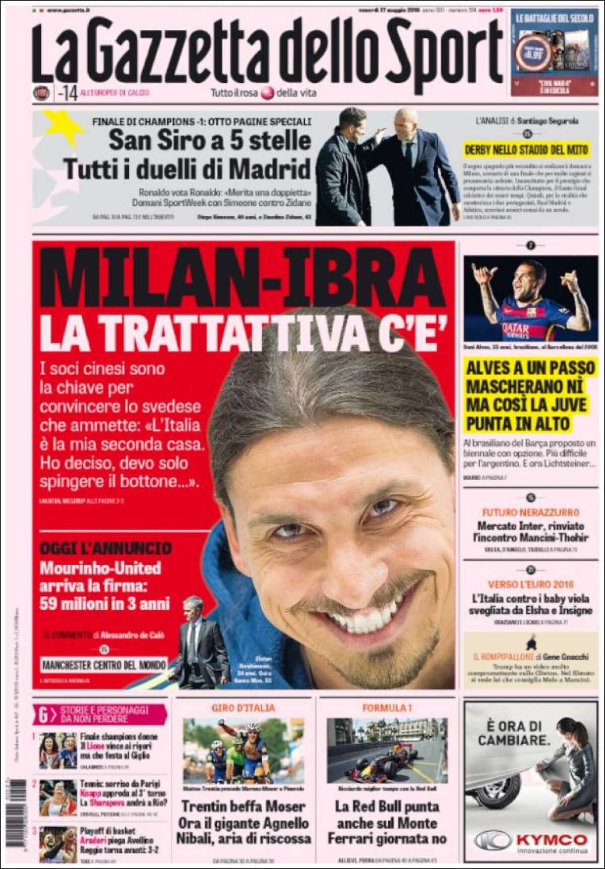 Ce scriu azi ziarele de sport din lume (27 mai 2016)