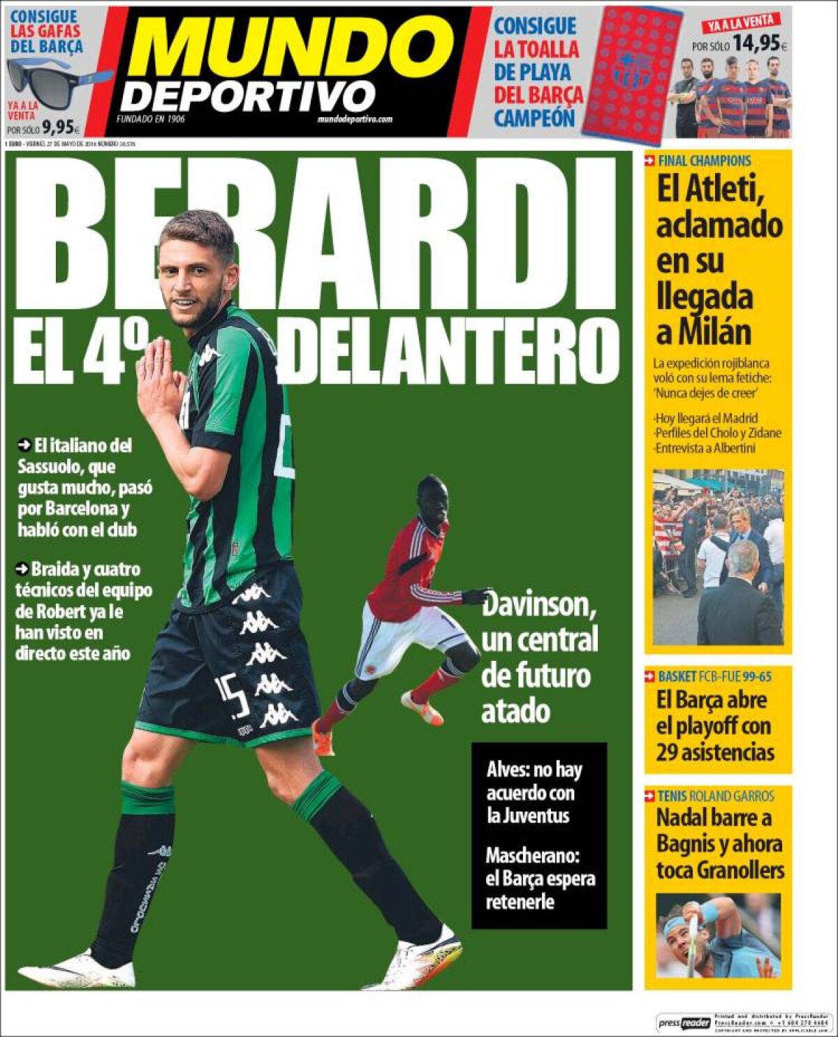 Ce scriu azi ziarele de sport din lume (27 mai 2016)