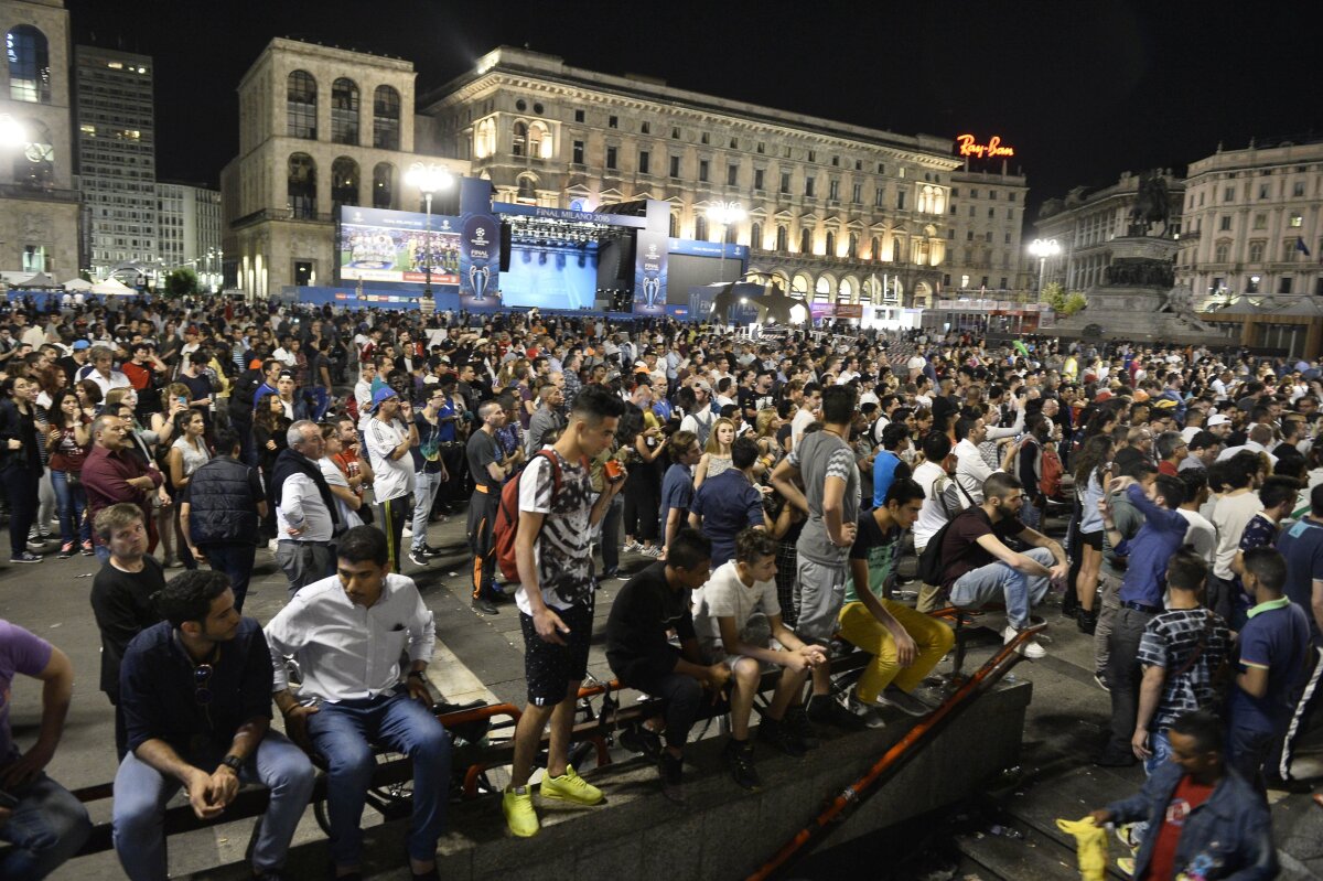 GALERIE FOTO + VIDEO Imagini EXCLUSIVE de la Milano » Gazeta îți arată cum s-a trăit finala Champions League în Italia