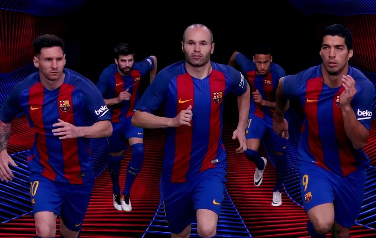FOTO + VIDEO Barcelona și-a prezentat noul echipament » Catalanii revin la tricourile tradiționale