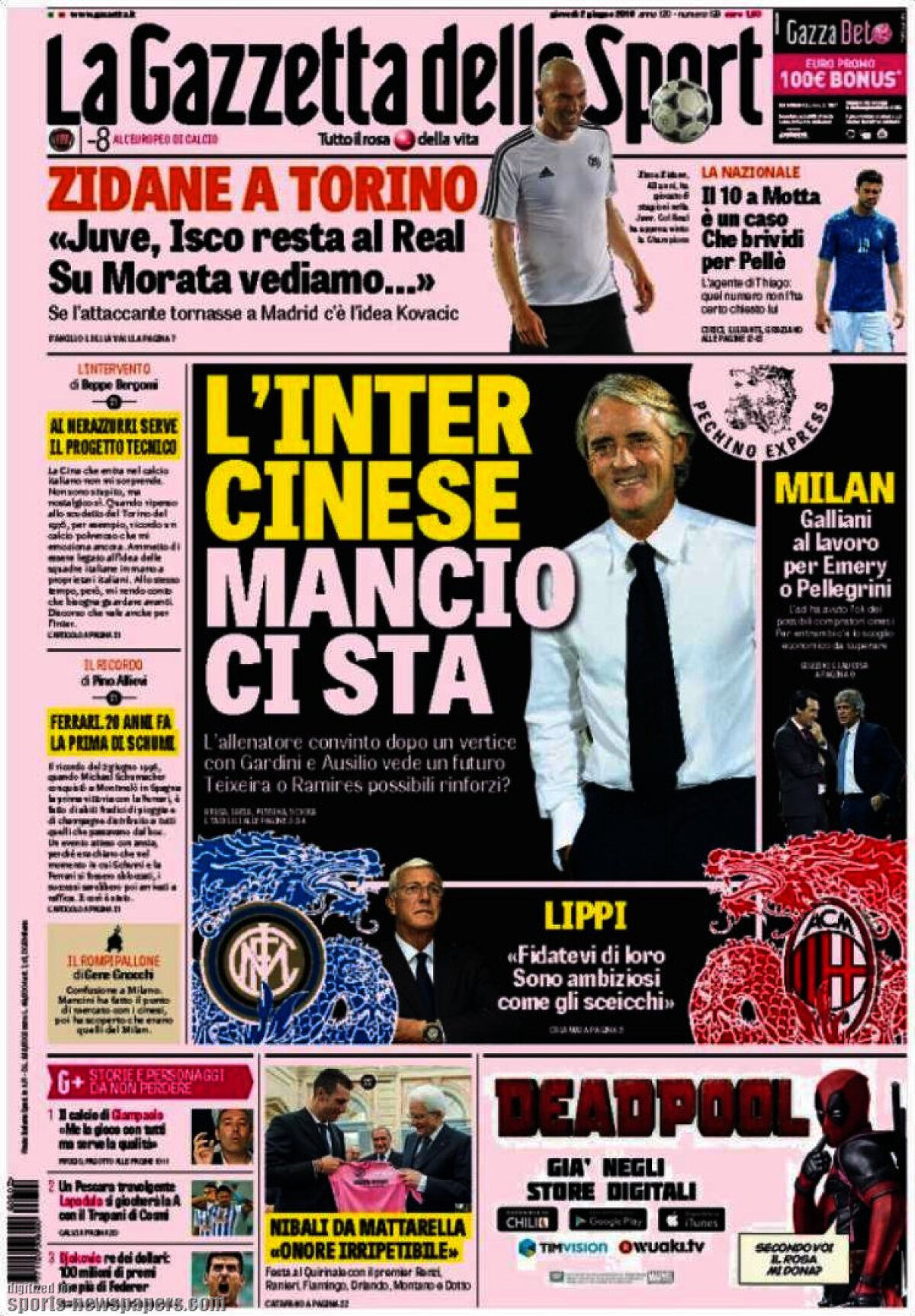 Ce scriu azi ziarele de sport din lume (2 iunie 2016)