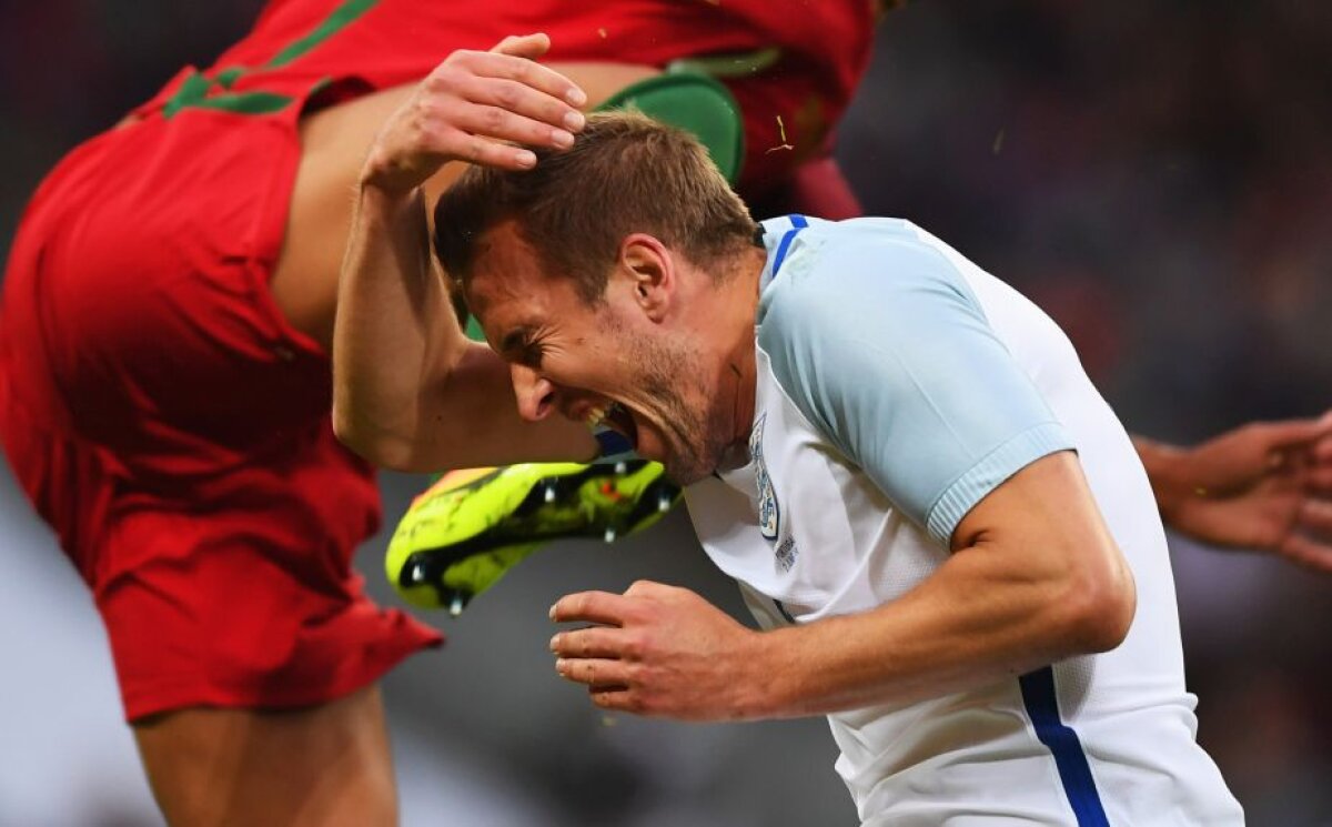 VIDEO Intrare violentă a lui Bruno Alves în meciul Anglia - Portugalia 1-0 » Fundașul, eliminat direct după un fault la Kane