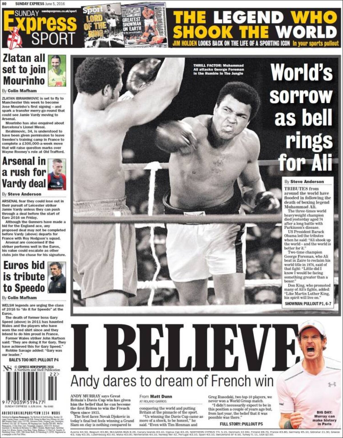 Ce scriu azi ziarele de sport din lume (5 iunie 2016)
