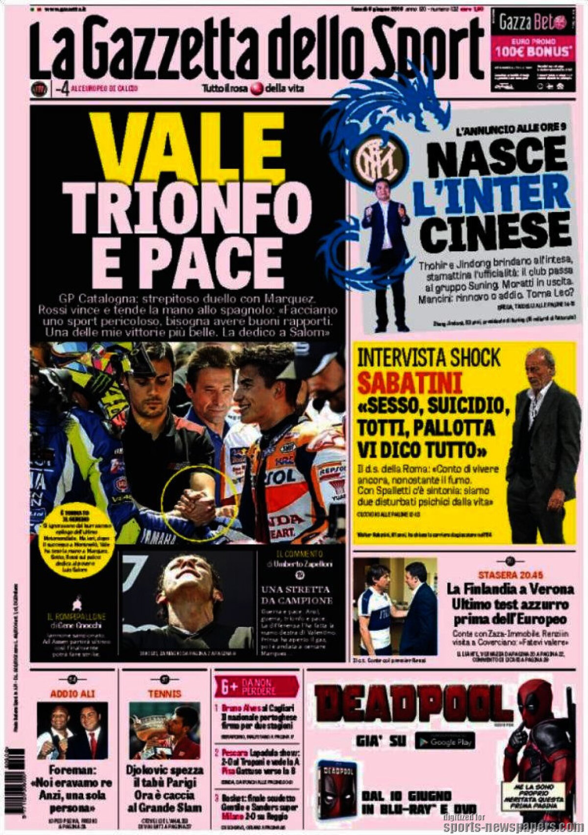 Ce scriu azi ziarele de sport din lume (6 iunie 2016)