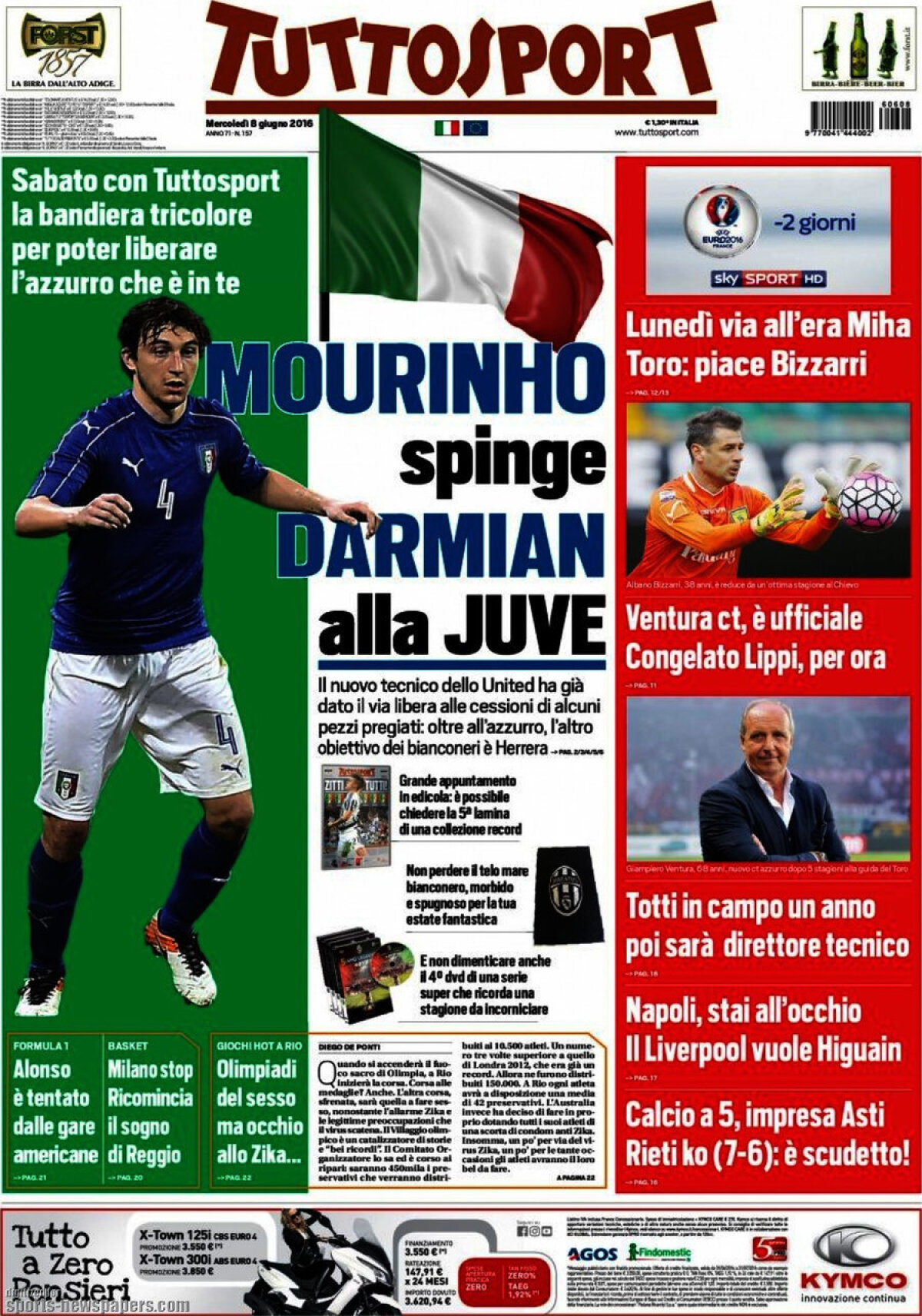 Ce scriu azi ziarele de sport din lume (8 iunie 2016)