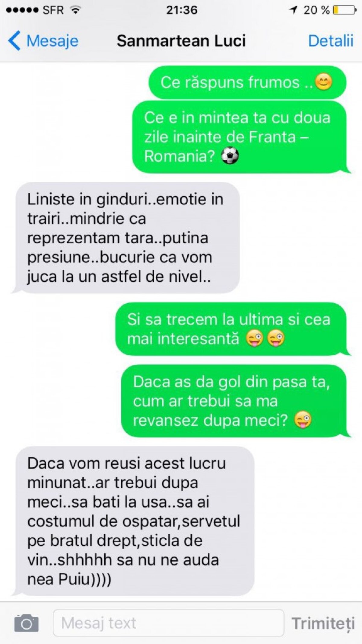 Un interviu altfel! Reporterul Keșeru l-a luat la întrebări pe Sânmărtean prin SMS-uri: "Să vii la ușă în costum de ospătar!" :D