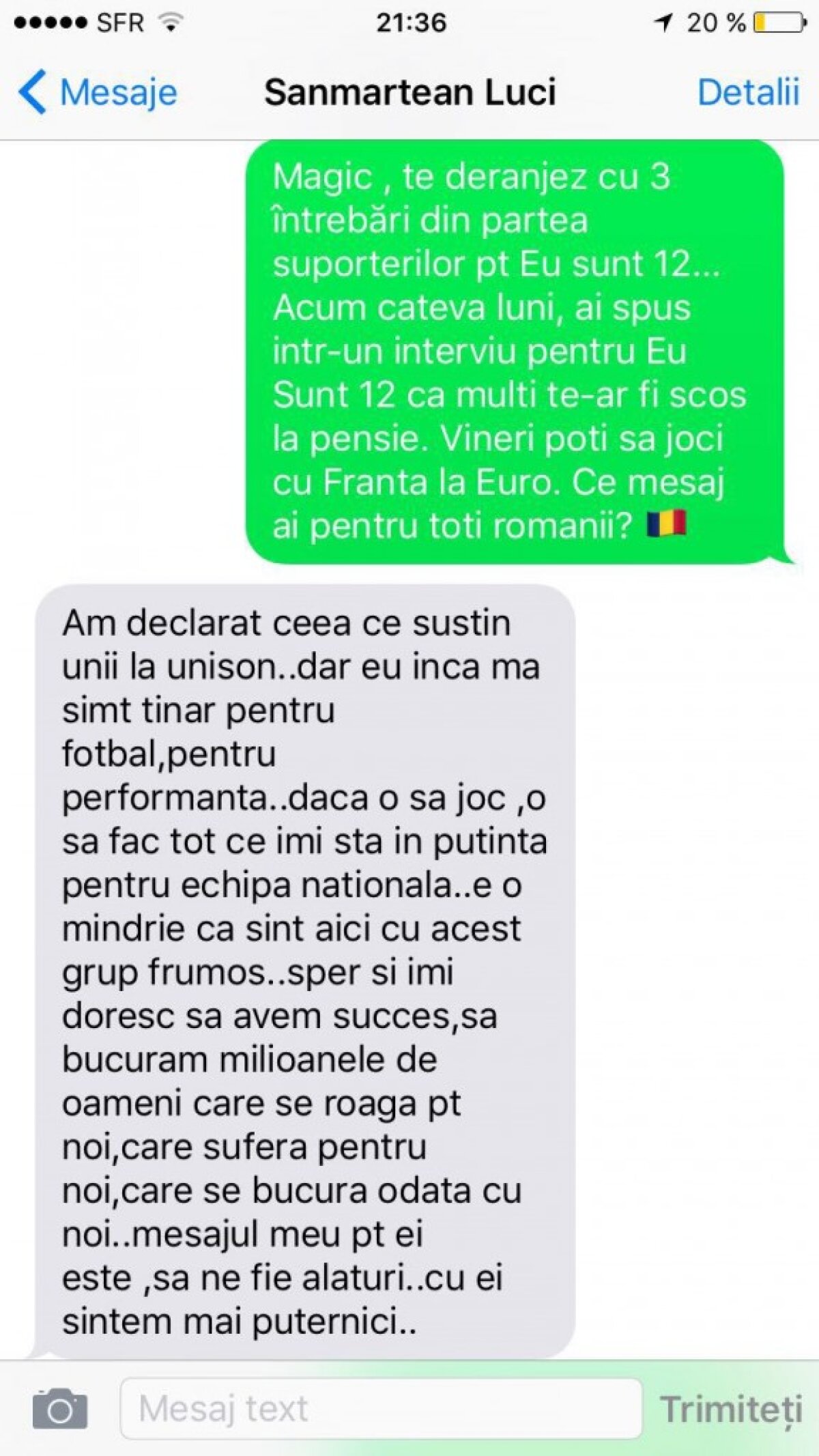 Un interviu altfel! Reporterul Keșeru l-a luat la întrebări pe Sânmărtean prin SMS-uri: "Să vii la ușă în costum de ospătar!" :D