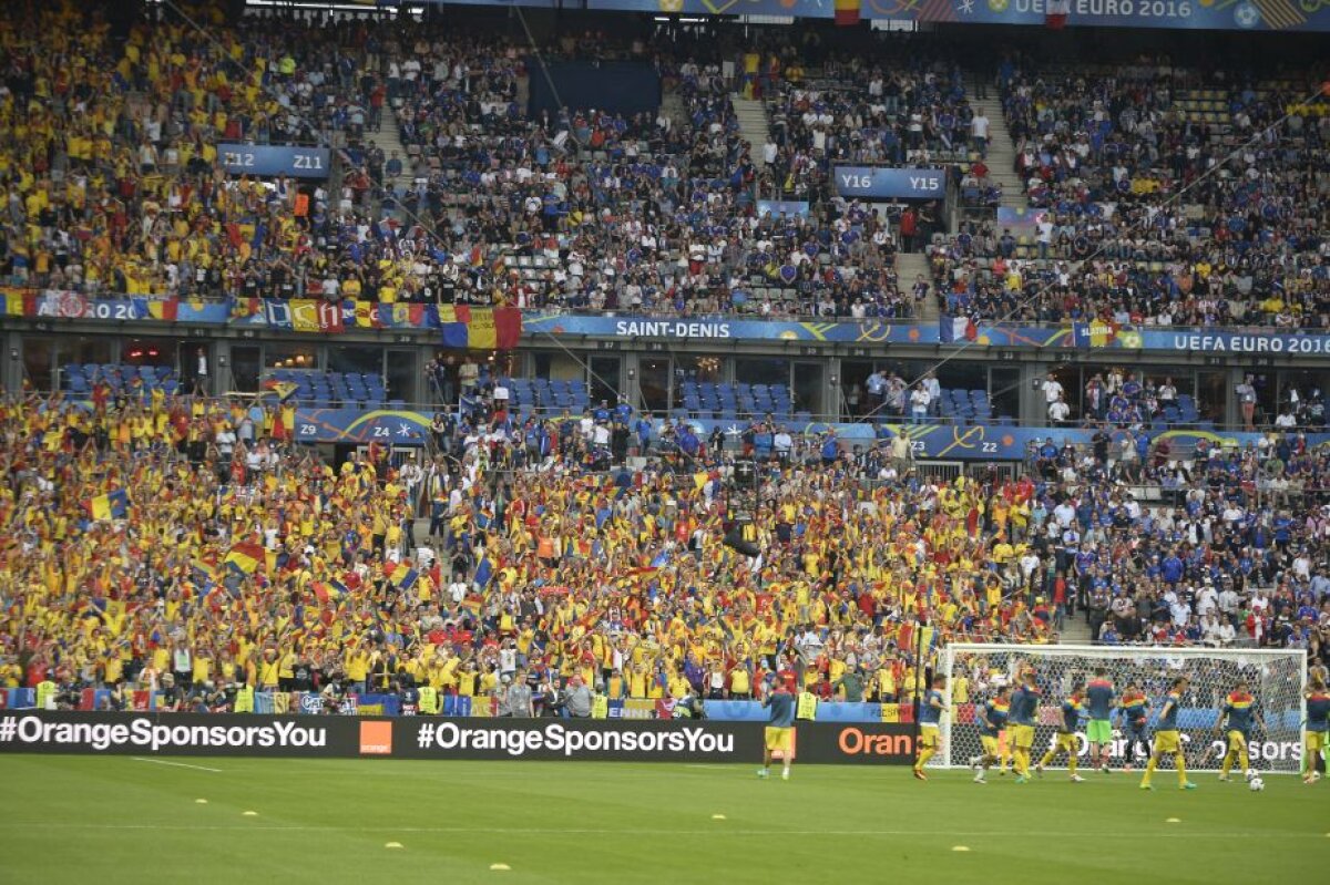 GALERIE FOTO 15 imagini cu cei 10.000 de români care fac spectacol pe Stade de France 