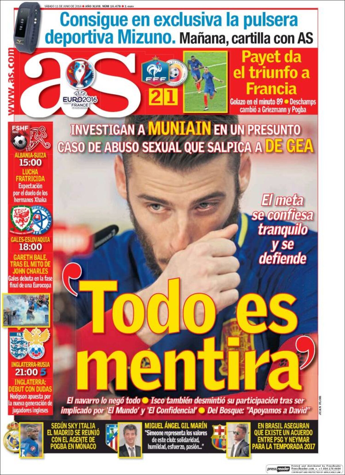 Ce scriu azi ziarele de sport din lume (11 iunie 2016)