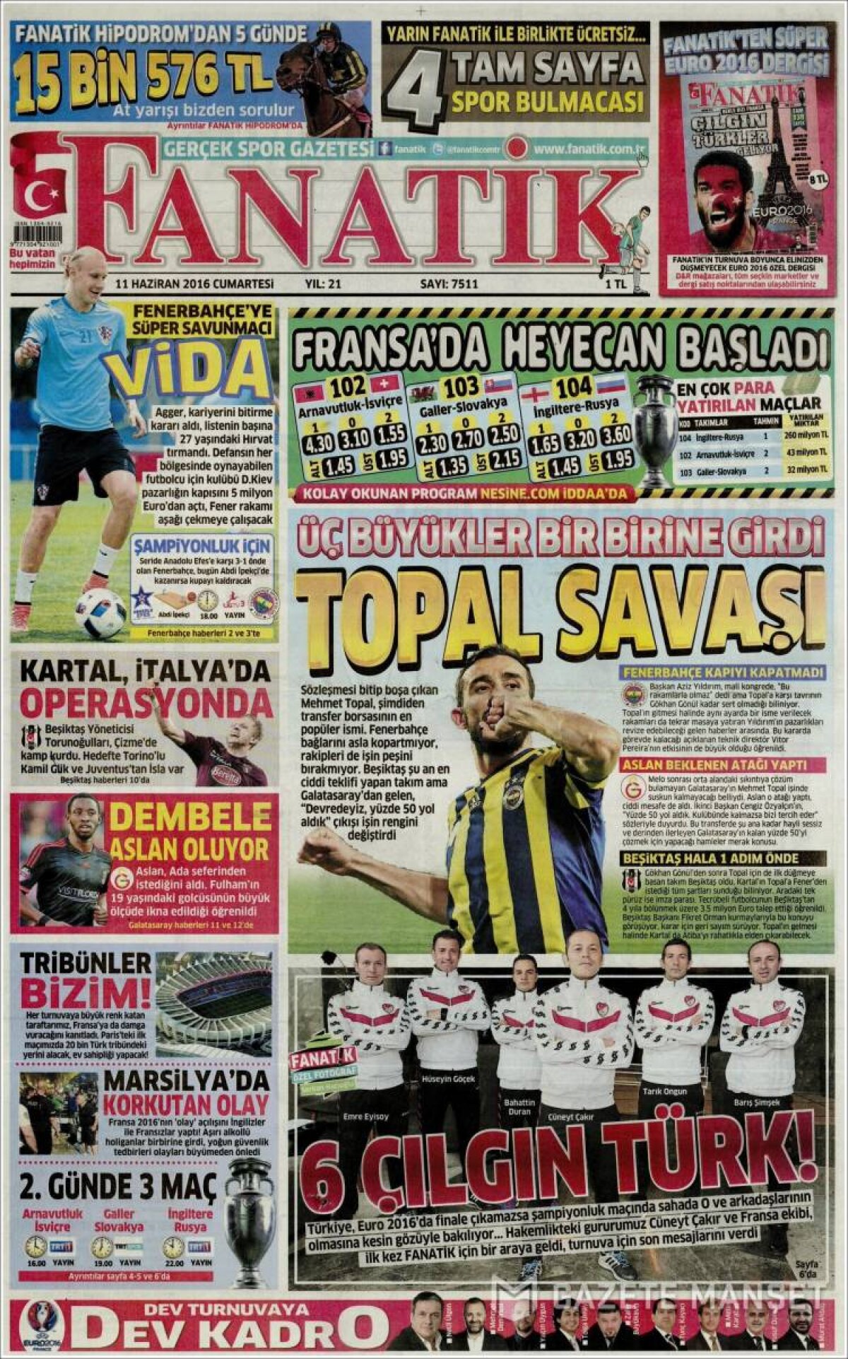 Ce scriu azi ziarele de sport din lume (11 iunie 2016)