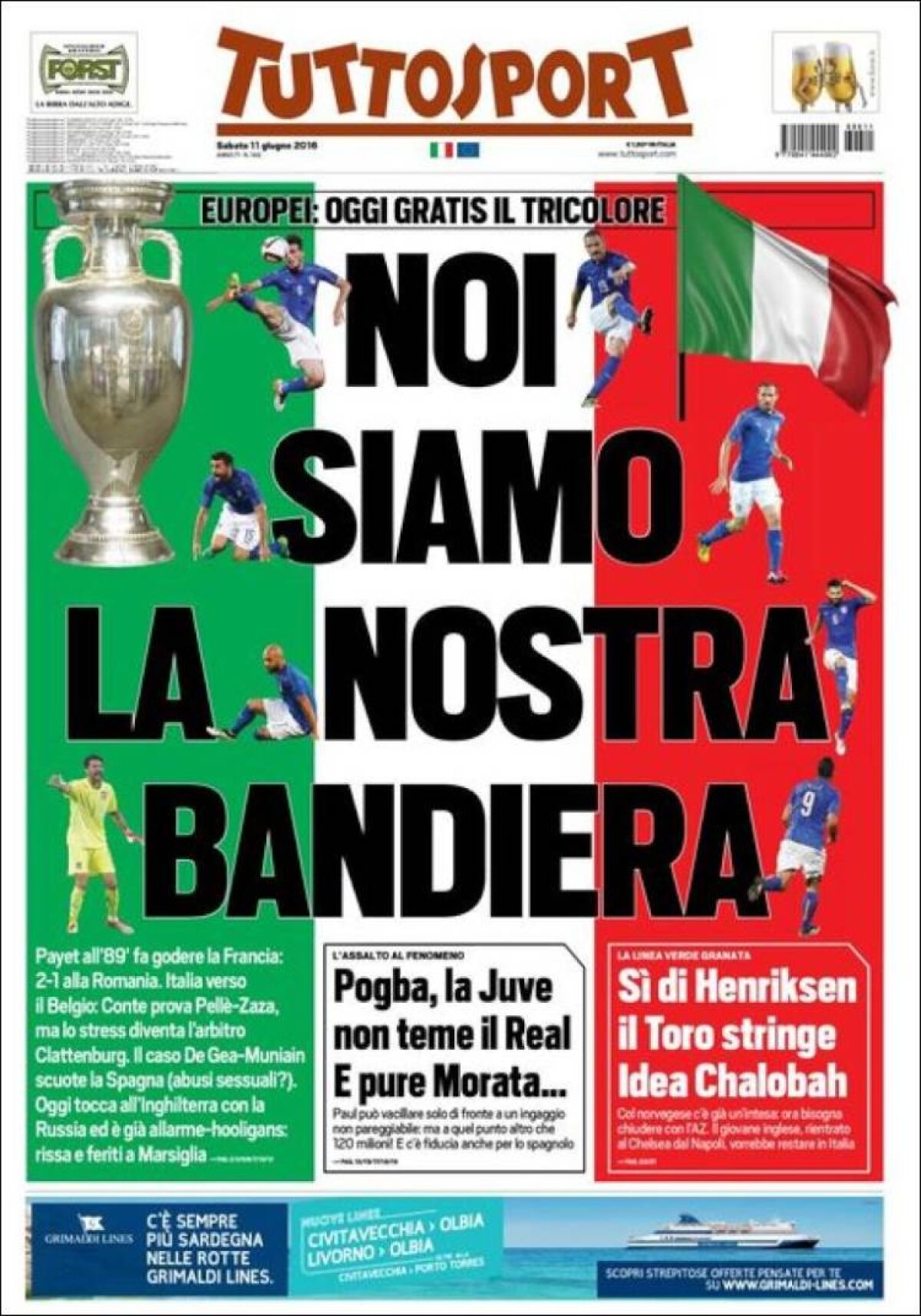 Ce scriu azi ziarele de sport din lume (11 iunie 2016)