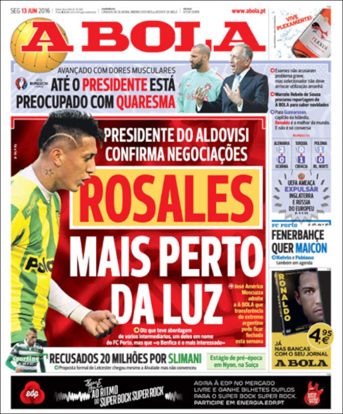 Ce scriu azi ziarele de sport din lume (13 iunie 2016)