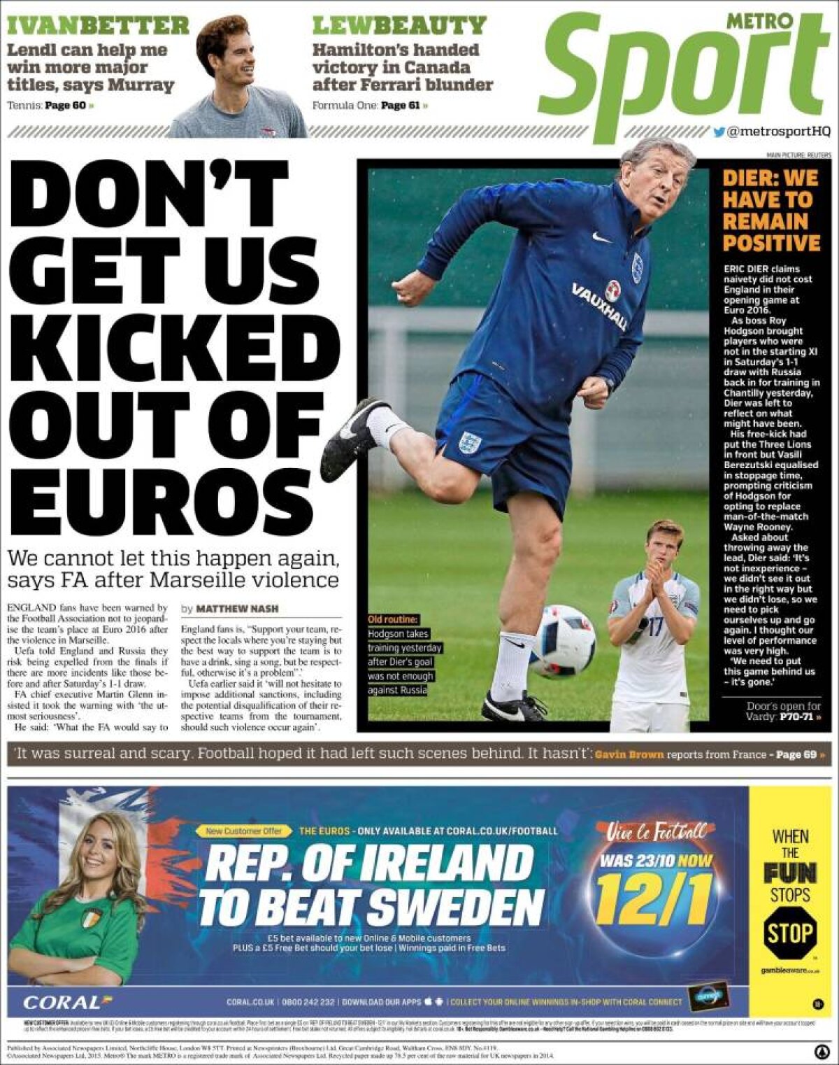 Ce scriu azi ziarele de sport din lume (13 iunie 2016)