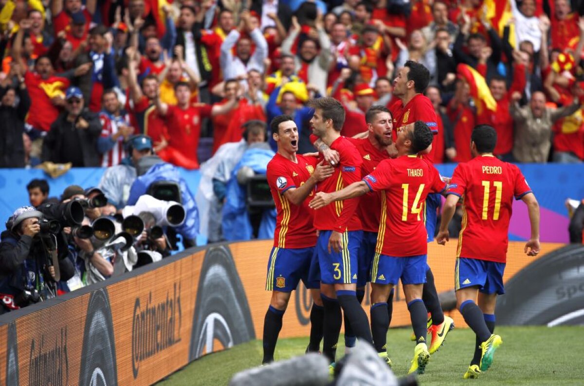VIDEO + FOTO Victorie chinuită pentru Spania în primul meci de la EURO! Golul lui Pique din final îi salvează pe iberici