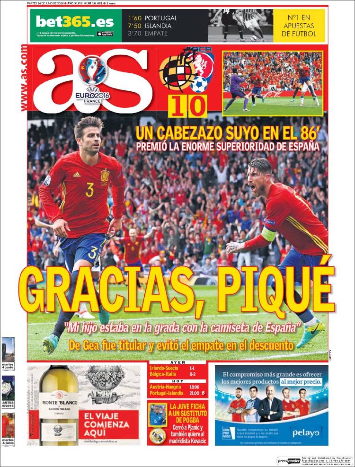 Ce scriu azi ziarele de sport din lume (14 iunie 2016)