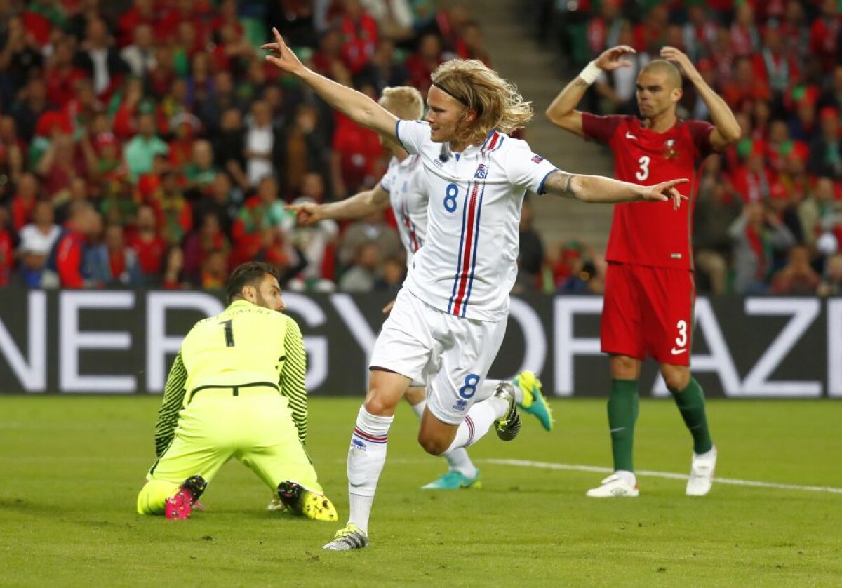 VIDEO+FOTO Primul şoc la EURO! Islanda, rezultat istoric la primul meci la un turneu final, în fața Portugaliei, 1-1!