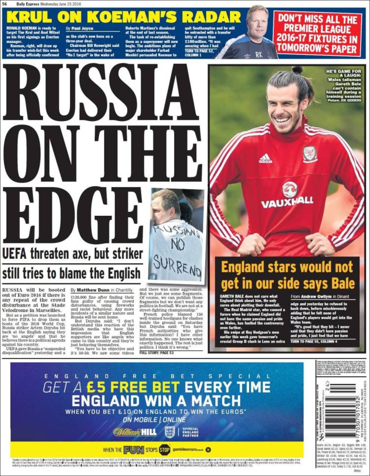 Ce scriu azi ziarele de sport din lume (15 iunie 2016)