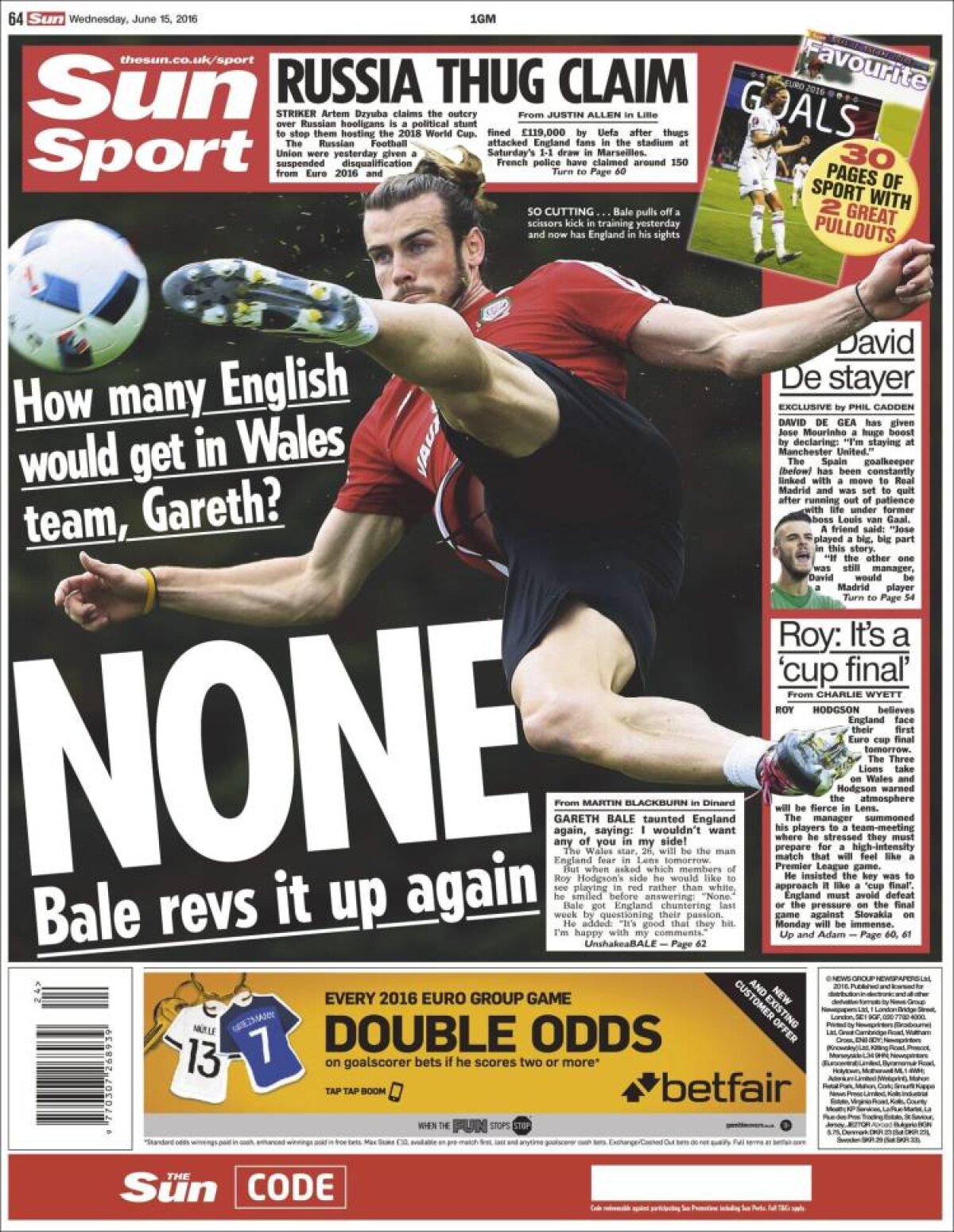 Ce scriu azi ziarele de sport din lume (15 iunie 2016)