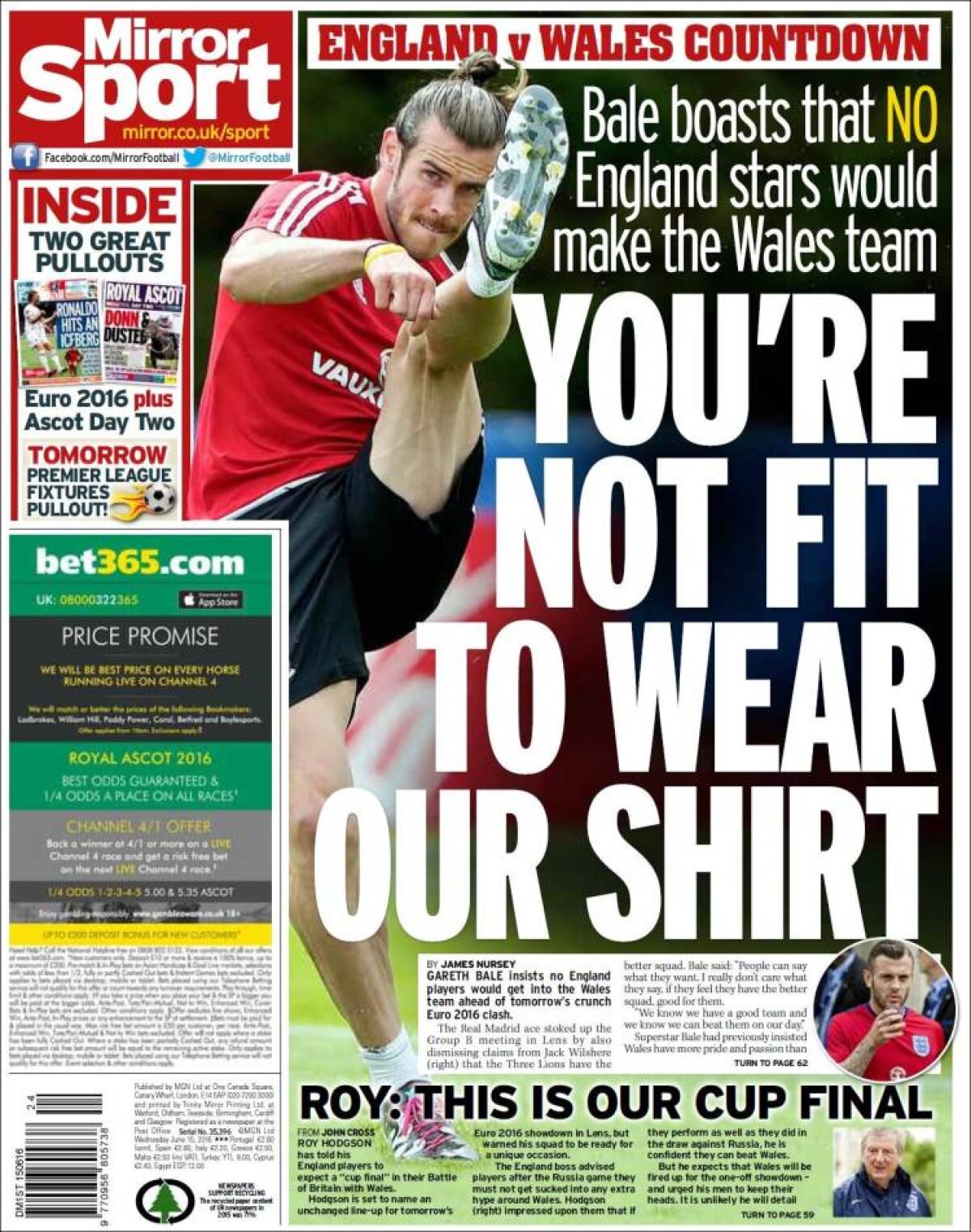 Ce scriu azi ziarele de sport din lume (15 iunie 2016)