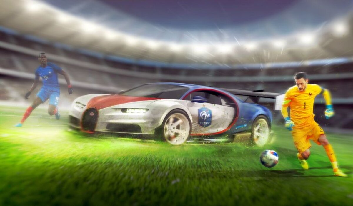 FOTO De-asta ne-au bătut francezii » Noi am venit cu Dacia la EURO, băieții lui Deschamps ne-au întrecut cu Bugatti! Se poate și mai rău :)
