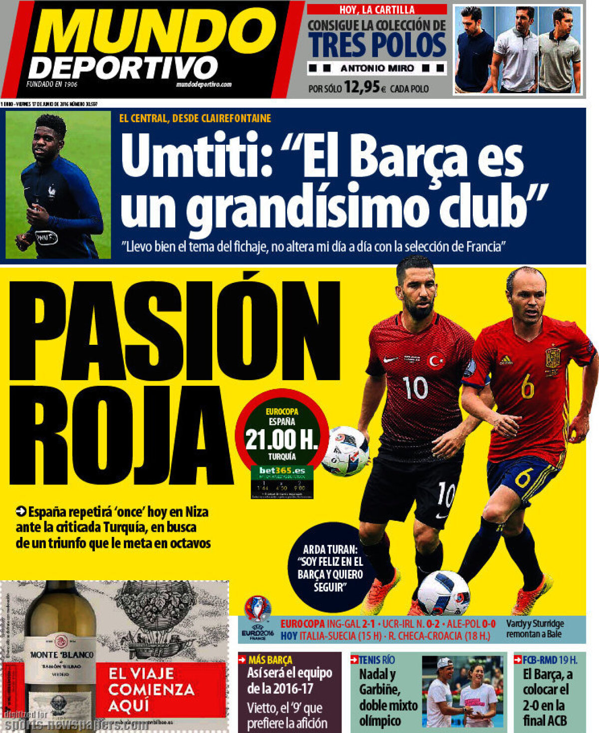 Ce scriu azi ziarele de sport din lume (17 iunie 2016)