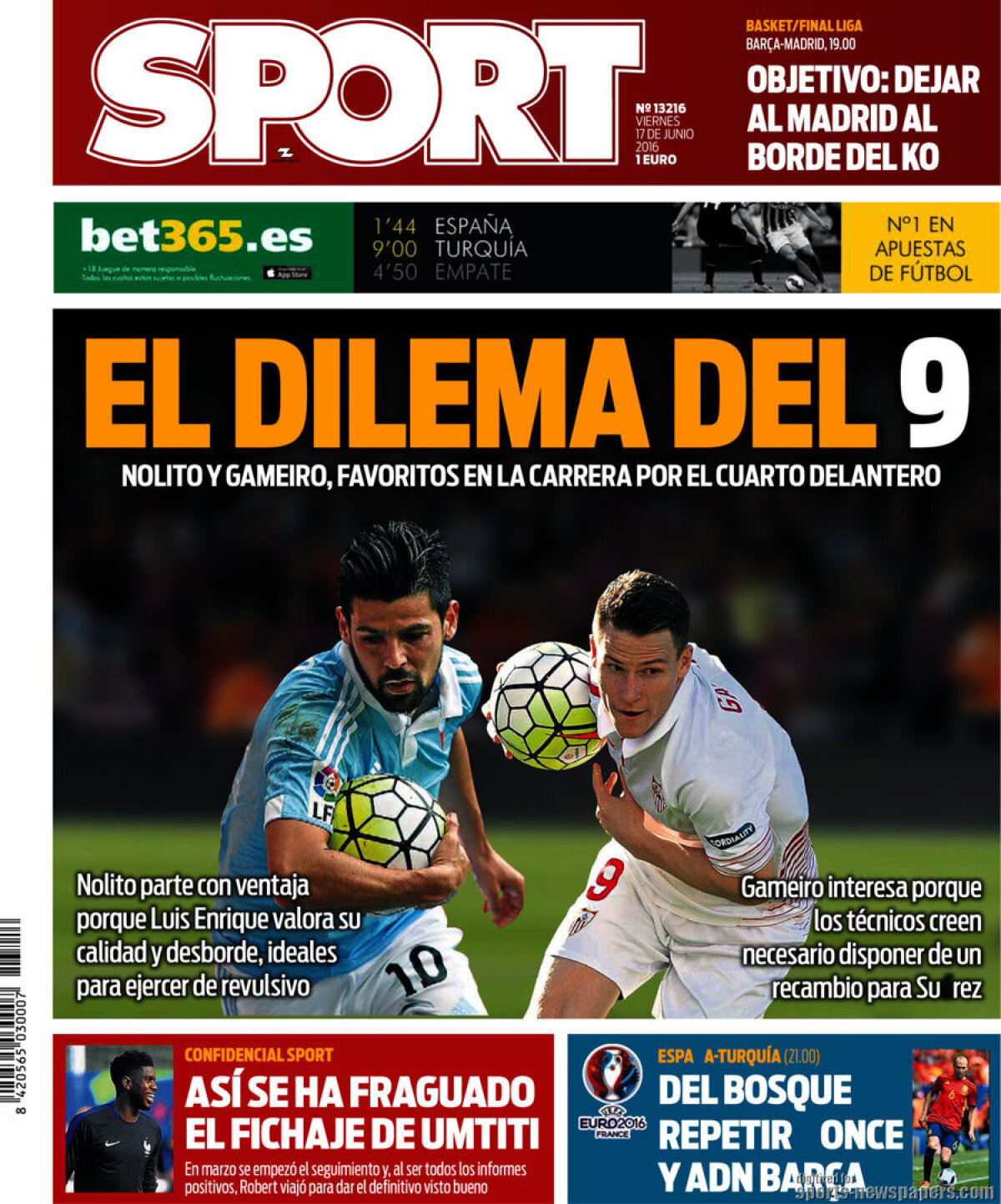 Ce scriu azi ziarele de sport din lume (17 iunie 2016)