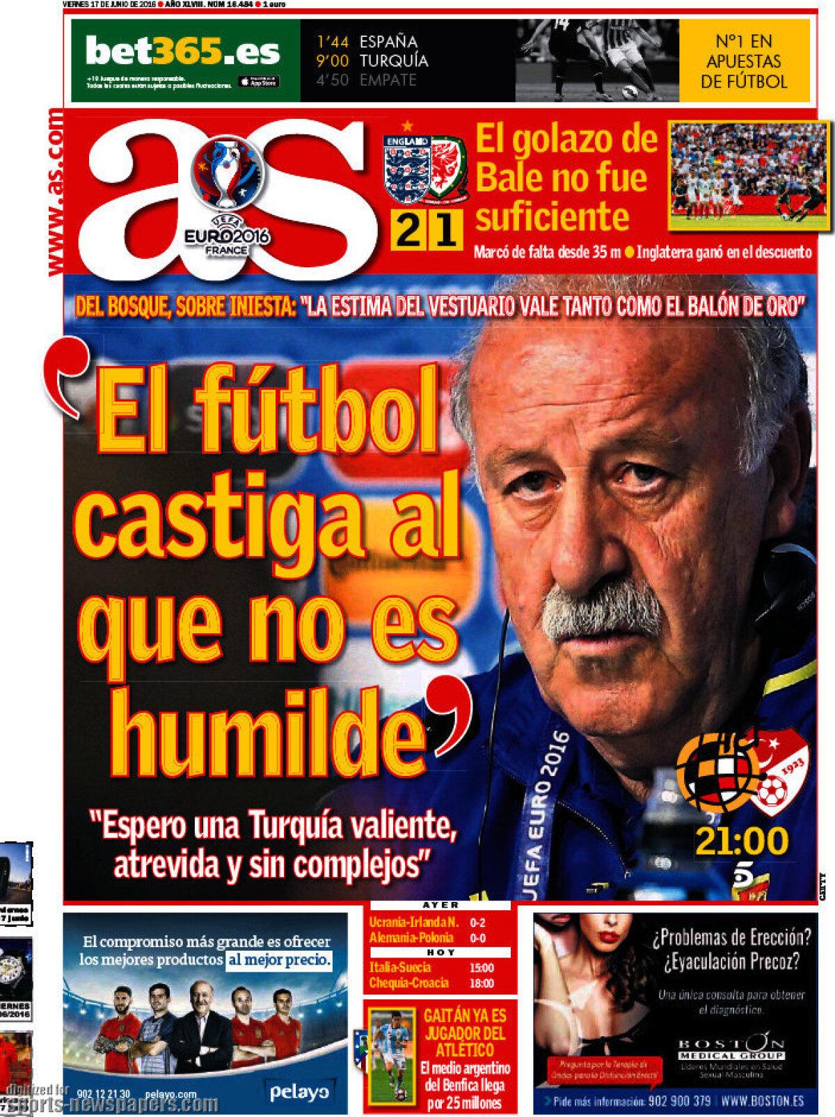 Ce scriu azi ziarele de sport din lume (17 iunie 2016)