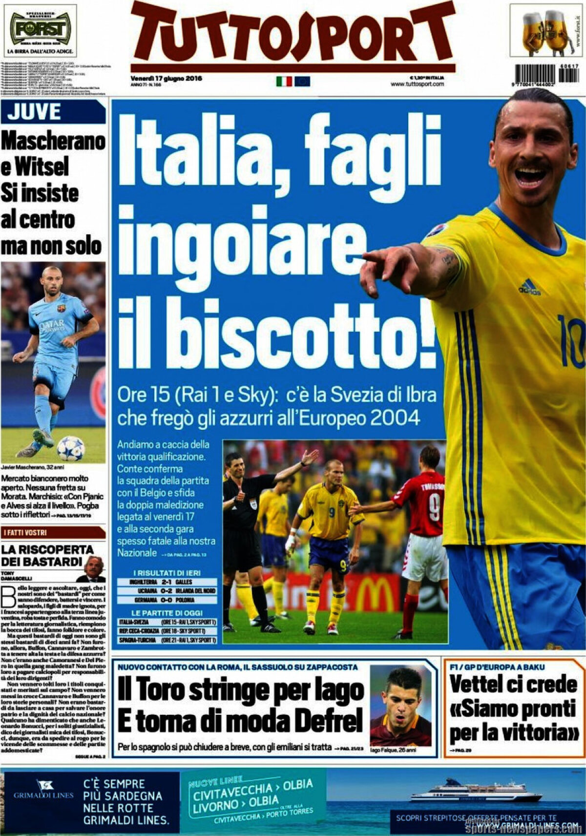 Ce scriu azi ziarele de sport din lume (17 iunie 2016)