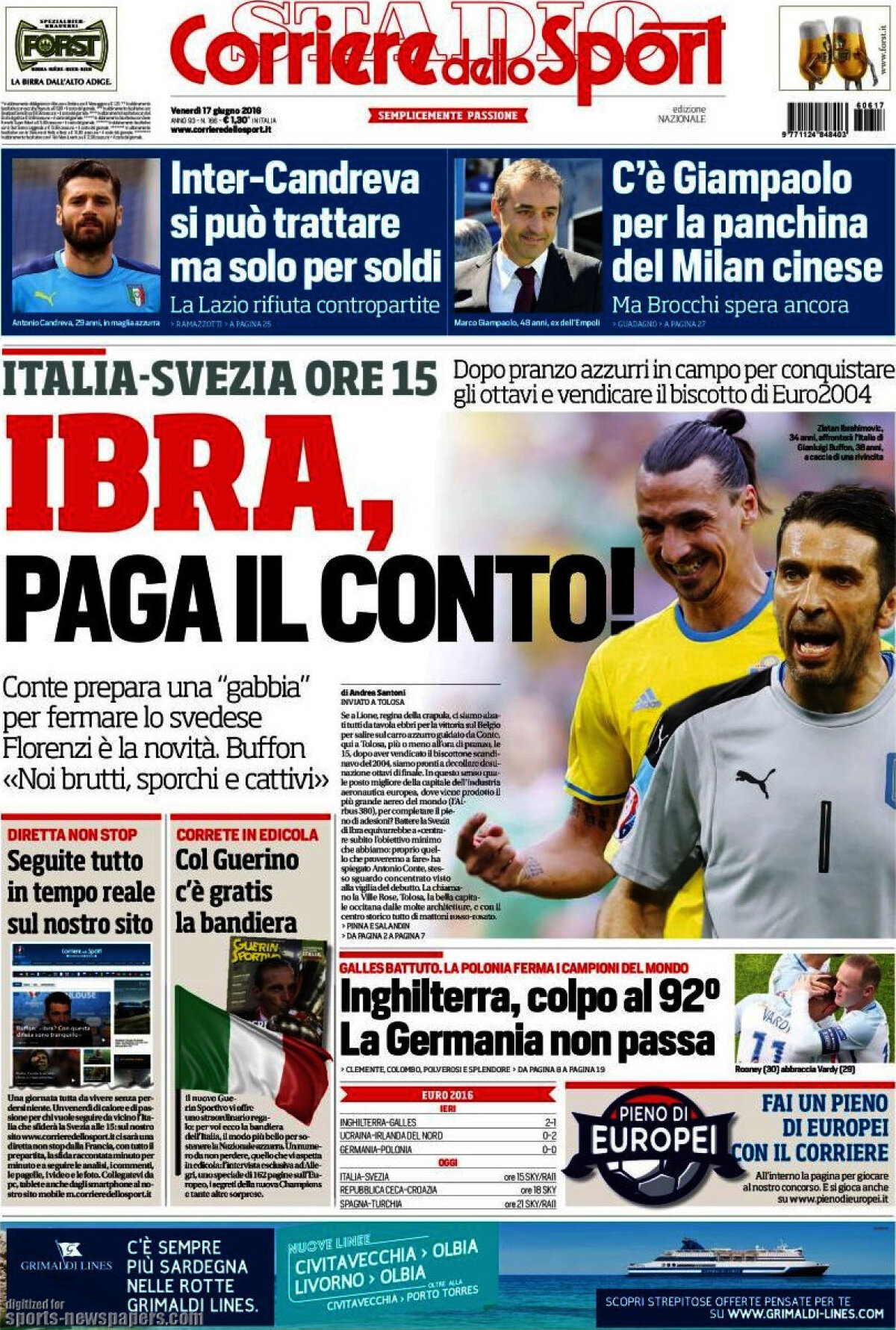 Ce scriu azi ziarele de sport din lume (17 iunie 2016)