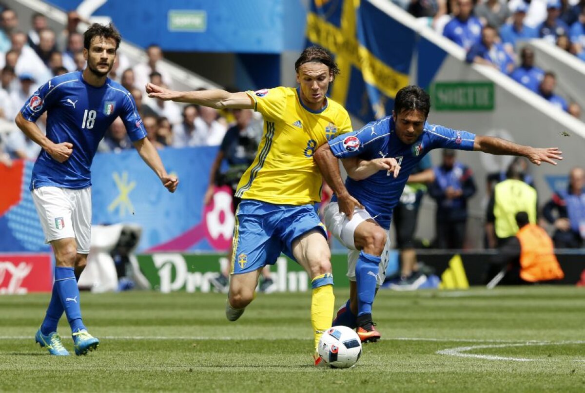 VIDEO + FOTO Italia a devenit a doua echipă calificată din grupe după victoria cu Suedia, scor 1-0