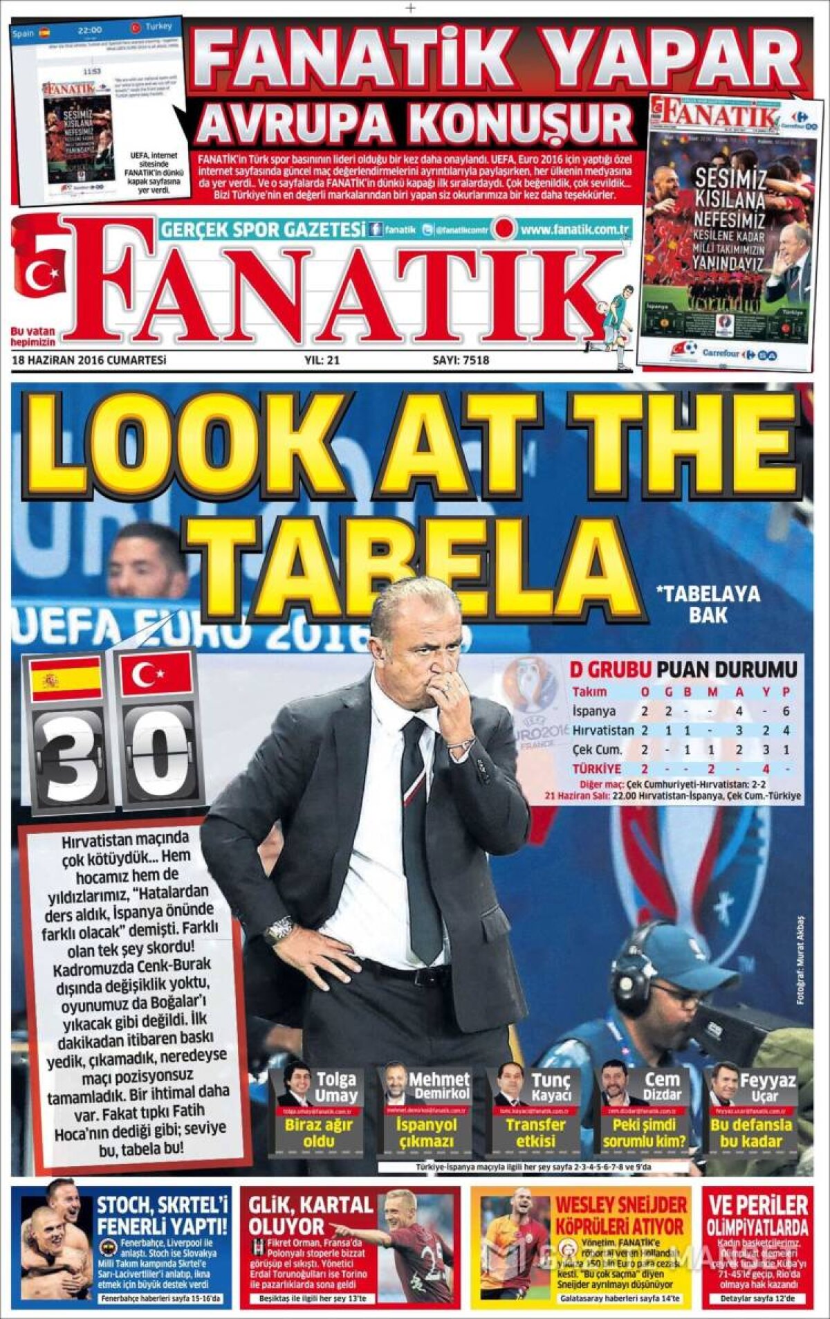 Ce scriu azi ziarele de sport din lume (18 iunie 2016)