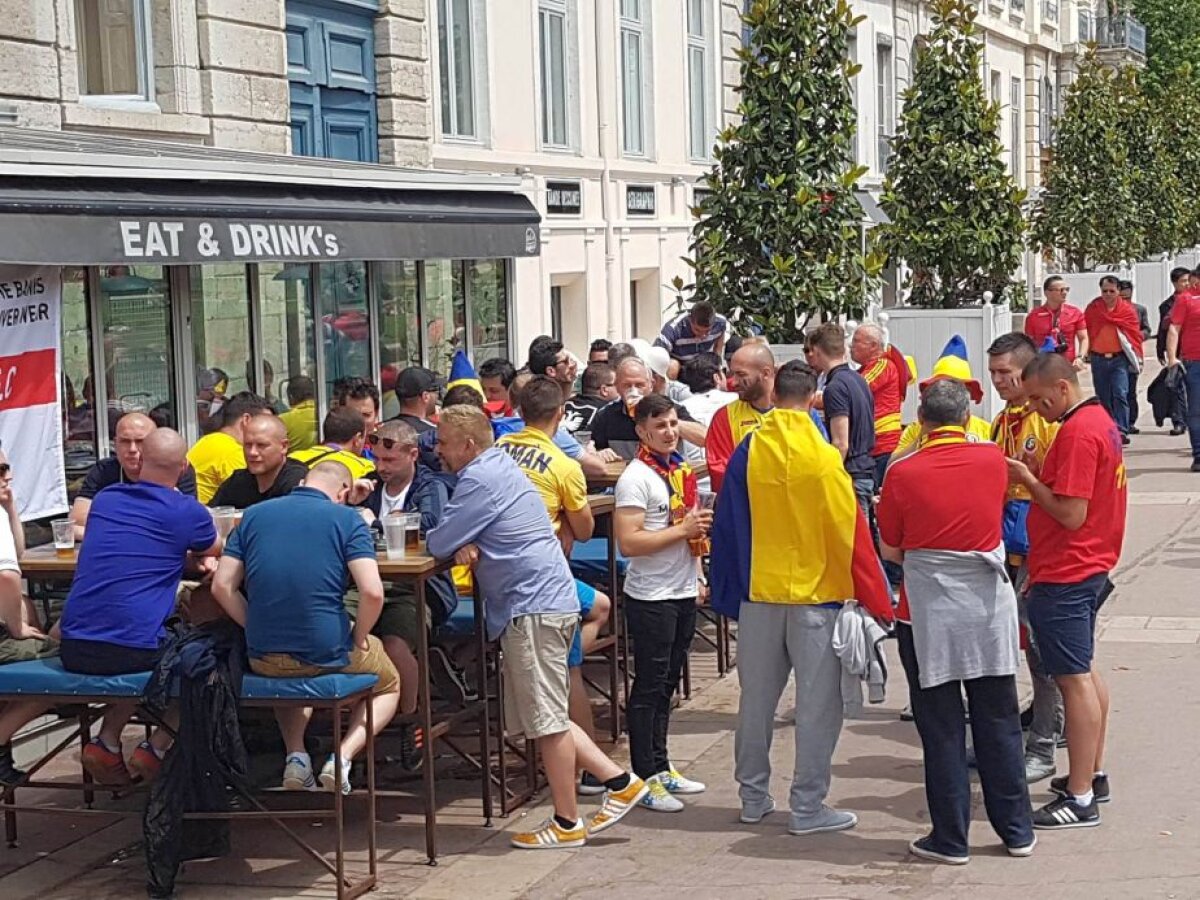 ROMÂNIA-ALBANIA. VIDEO+FOTO Albanezii fac spectacol pe străzile din Lyon! Număr GIGANTIC anunțat pentru diseară