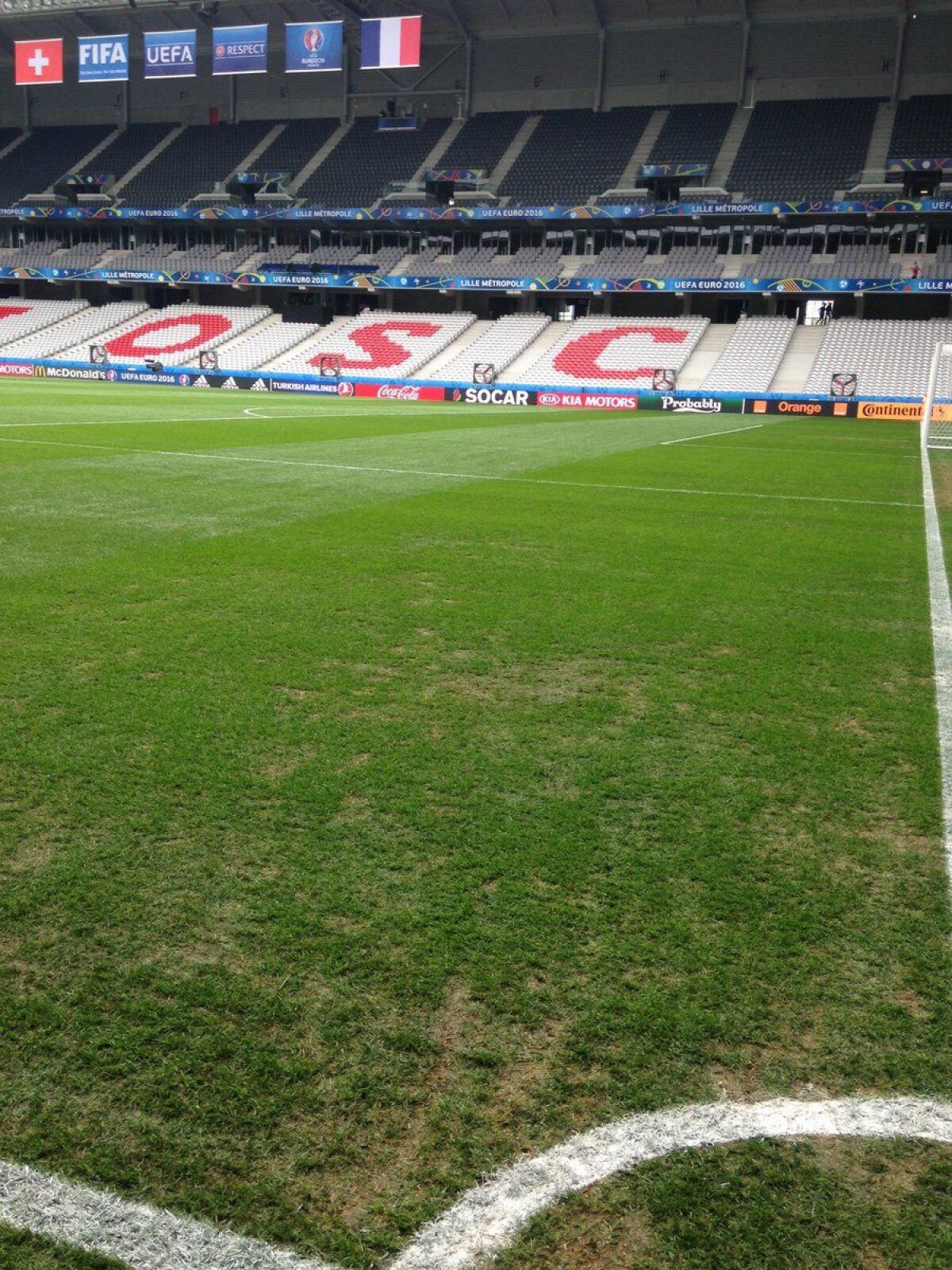 Gazon verde! Vopsit! » Terenul de la Lille e într-o stare deplorabilă: UEFA a ascuns aceste imagini la TV