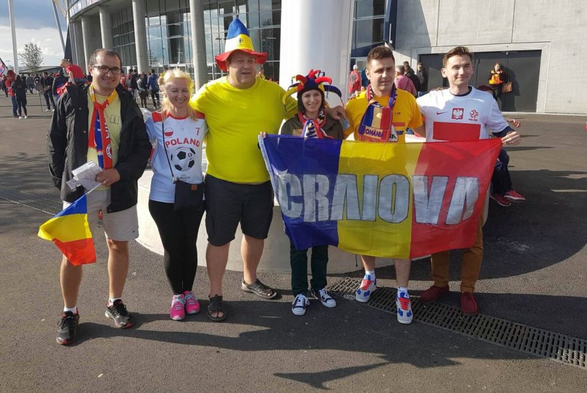 VIDEO + FOTO Primii fani au ajuns la Stade de Lyon » Pactul dintre suporterii români şi cei polonezi înainte de România - Albania