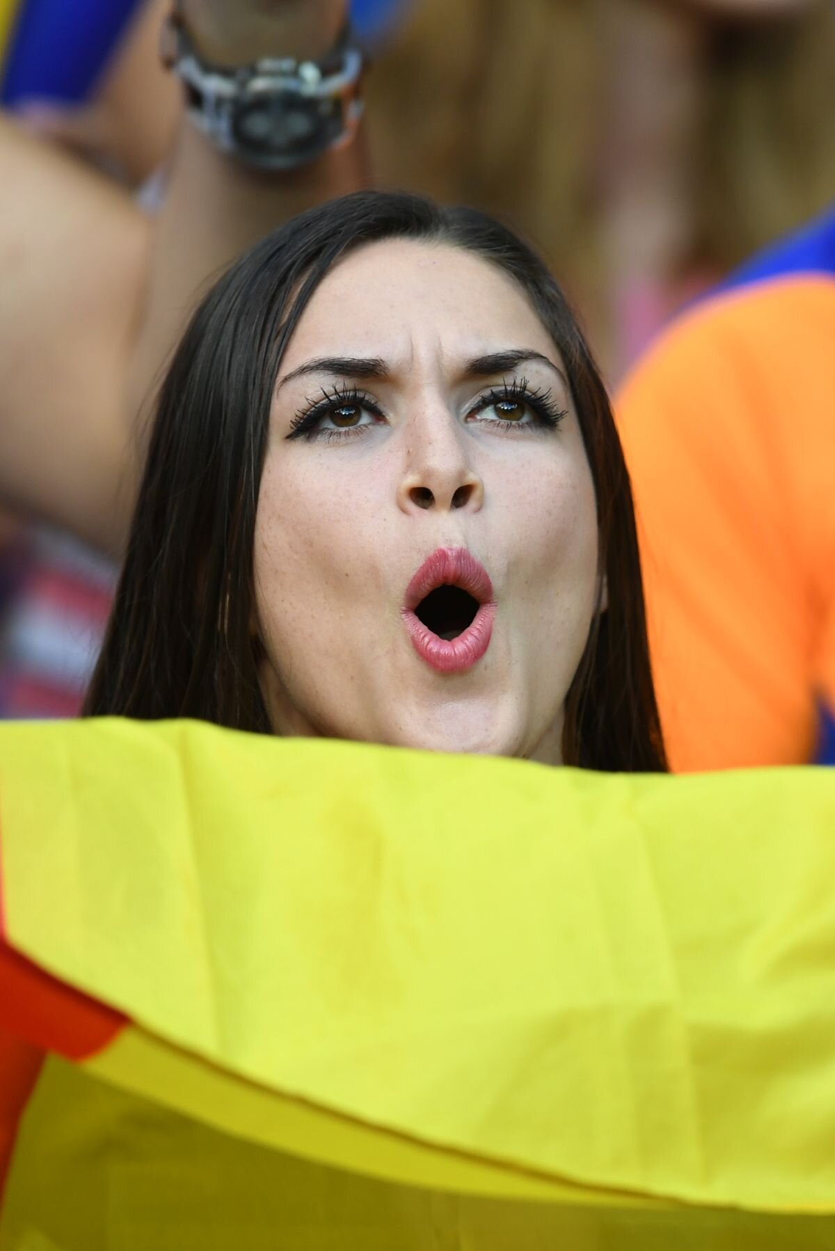 FOTO Stade de Roumanie » Fanii români au făcut spectacol şi pe Stade des Lumieres
