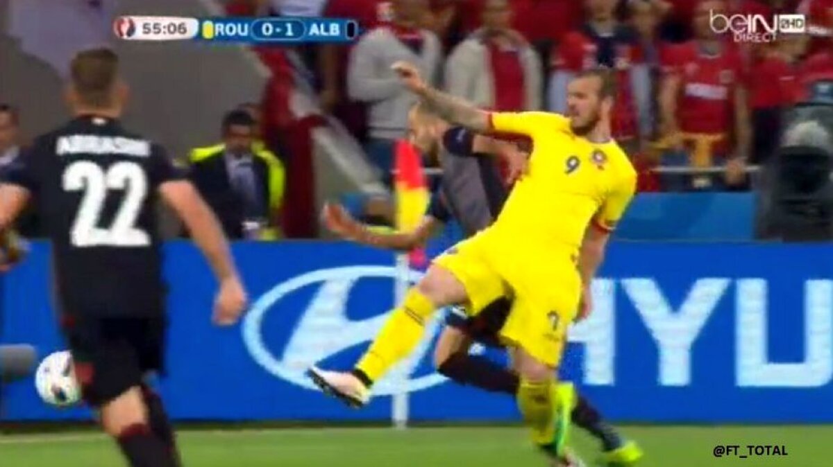 FOTO Accidentare groaznică pentru Alibec în meciul cu Albania! Care e verdictul medicilor "la cald"