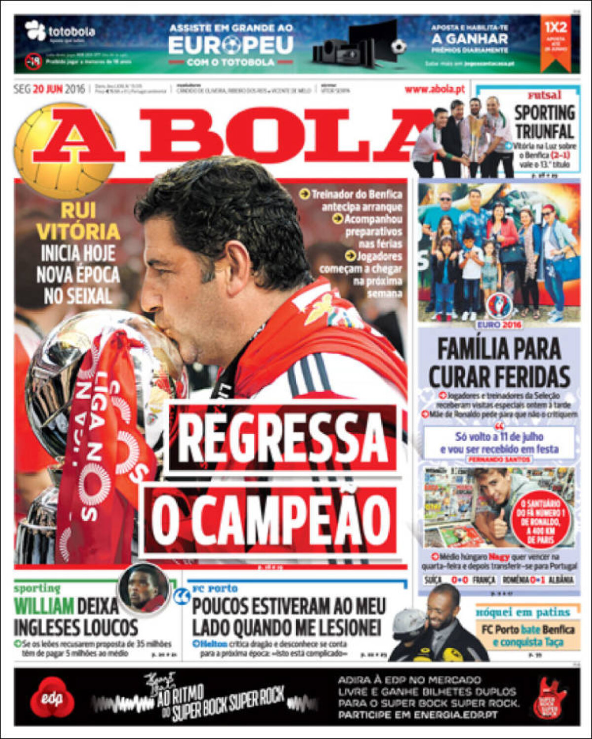 Ce scriu azi ziarele de sport din lume (20 iunie 2016)