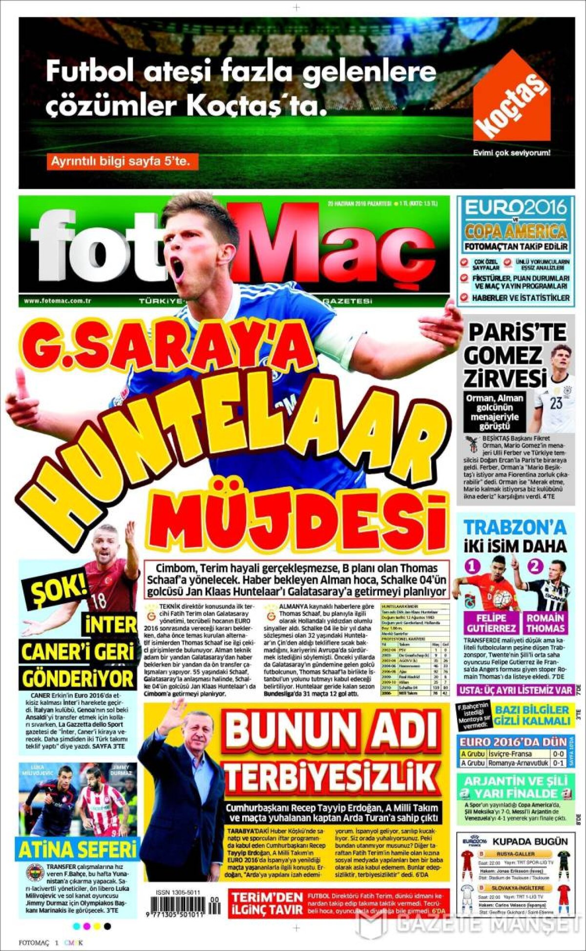 Ce scriu azi ziarele de sport din lume (20 iunie 2016)