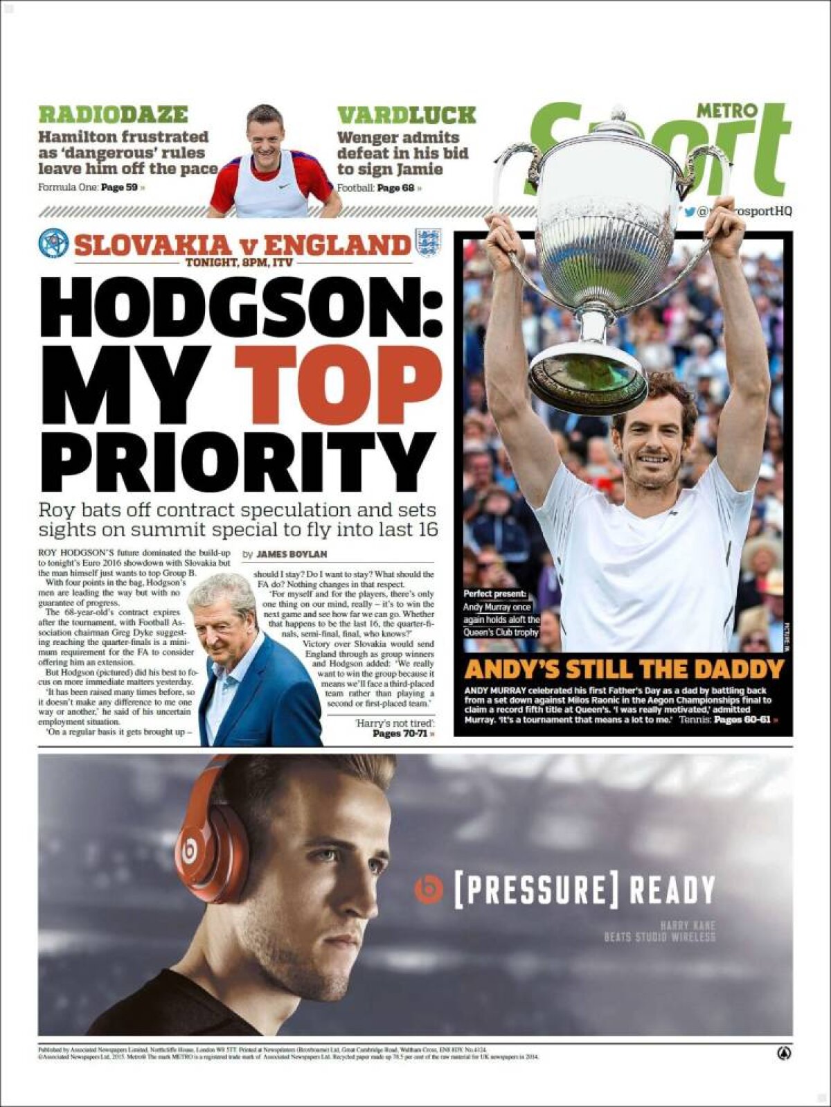 Ce scriu azi ziarele de sport din lume (20 iunie 2016)