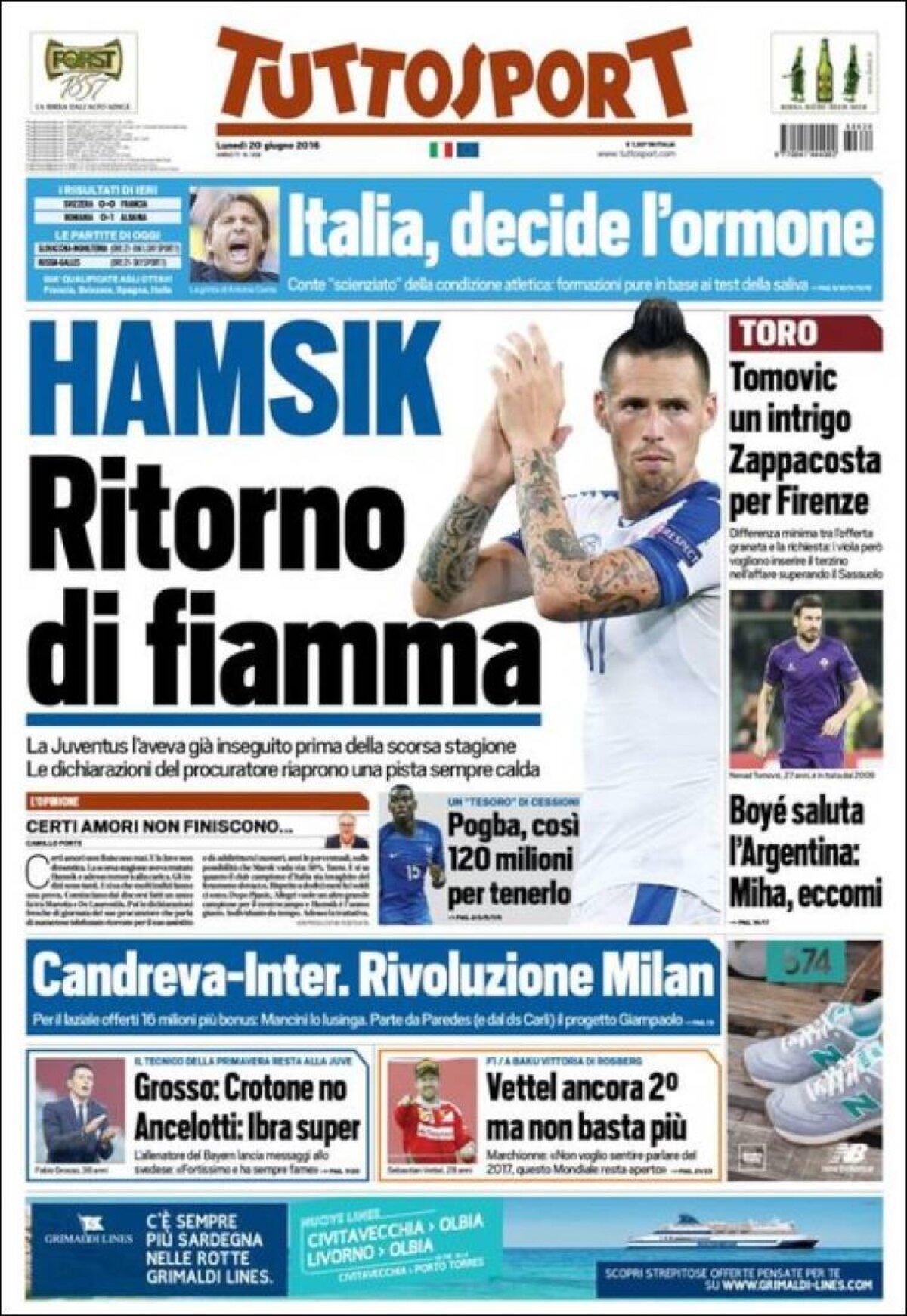 Ce scriu azi ziarele de sport din lume (20 iunie 2016)