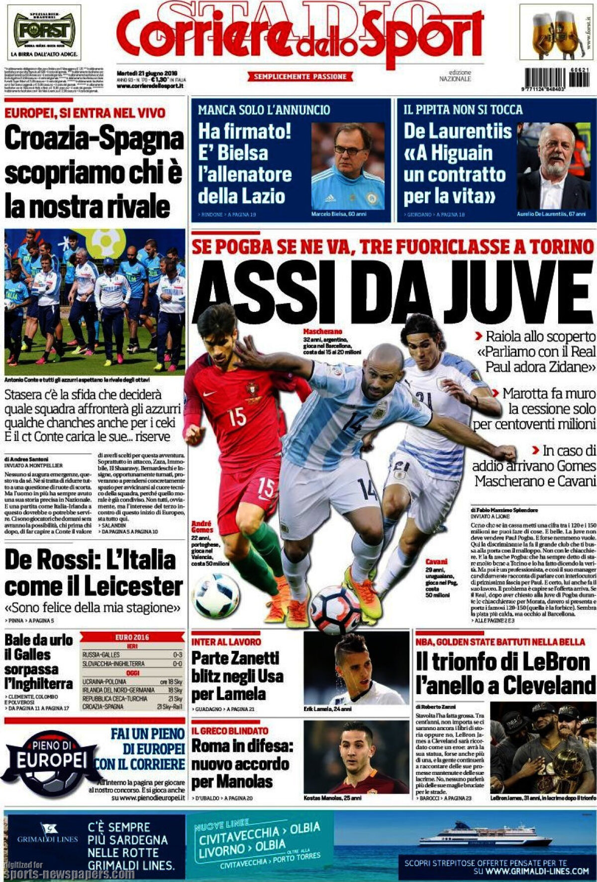 Ce scriu azi ziarele de sport din lume (21 iunie 2016)