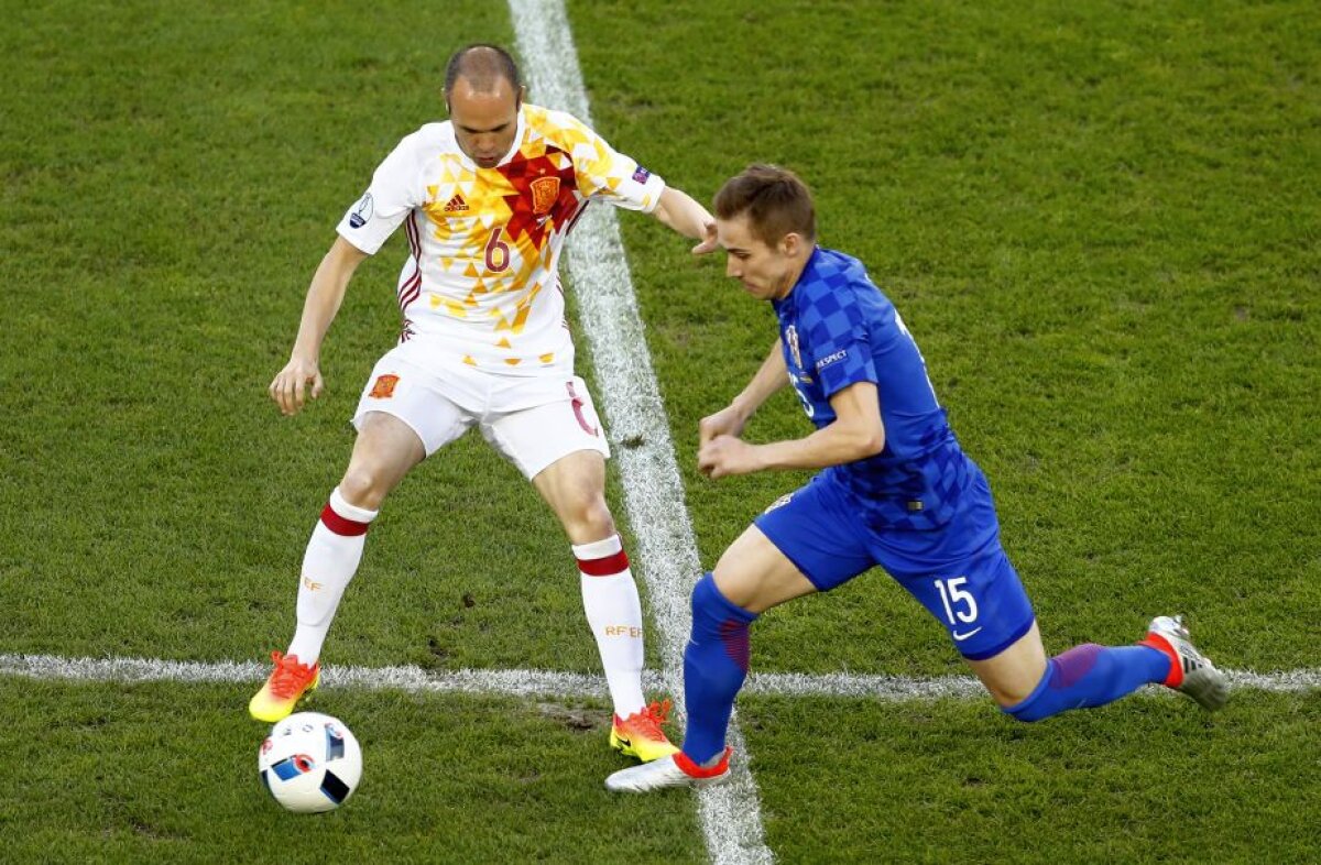 VIDEO + FOTO ŞOC la EURO 2016 » Spania pierde în faţa Croaţiei, 1-2! Ibericii vor juca în optimi cu Italia